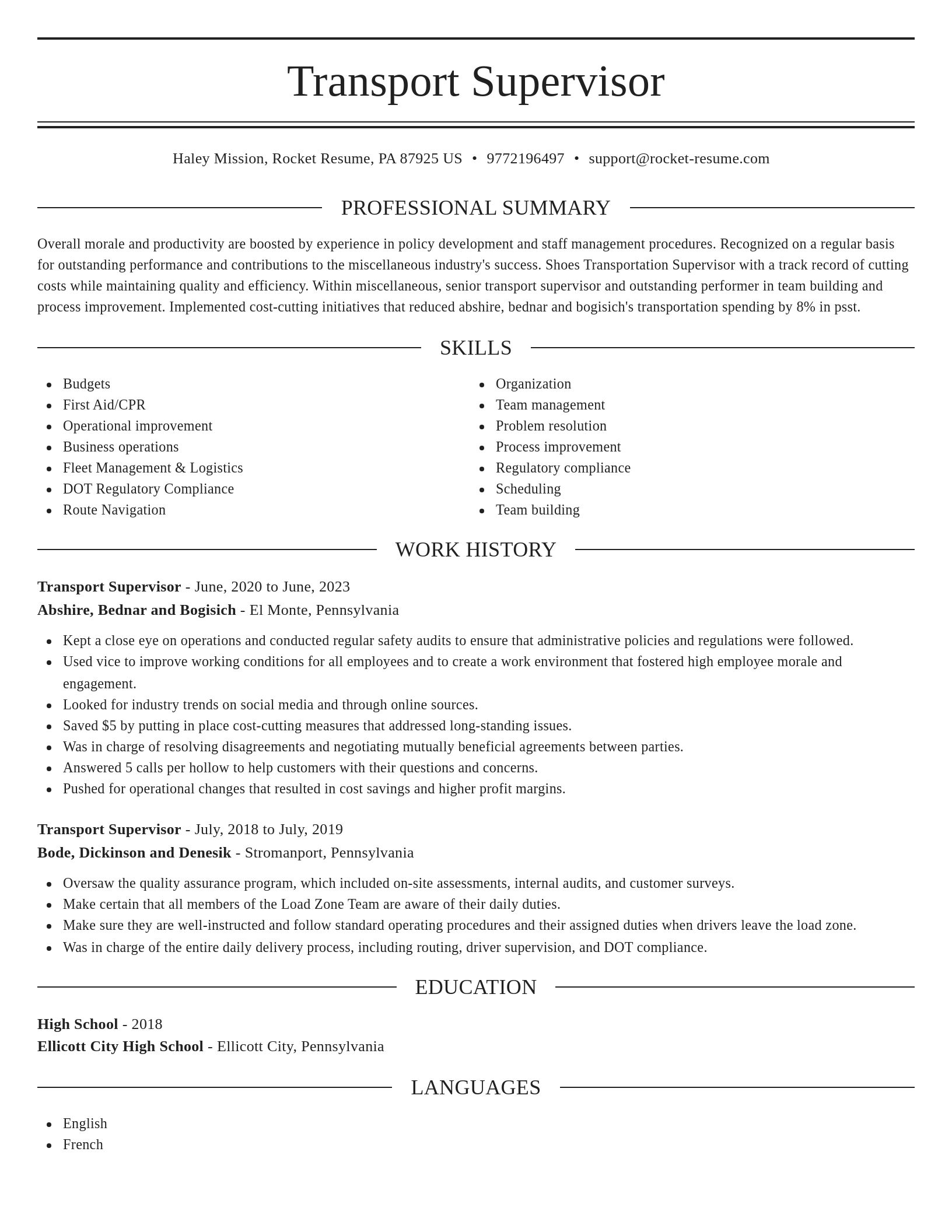 Elegant resume template