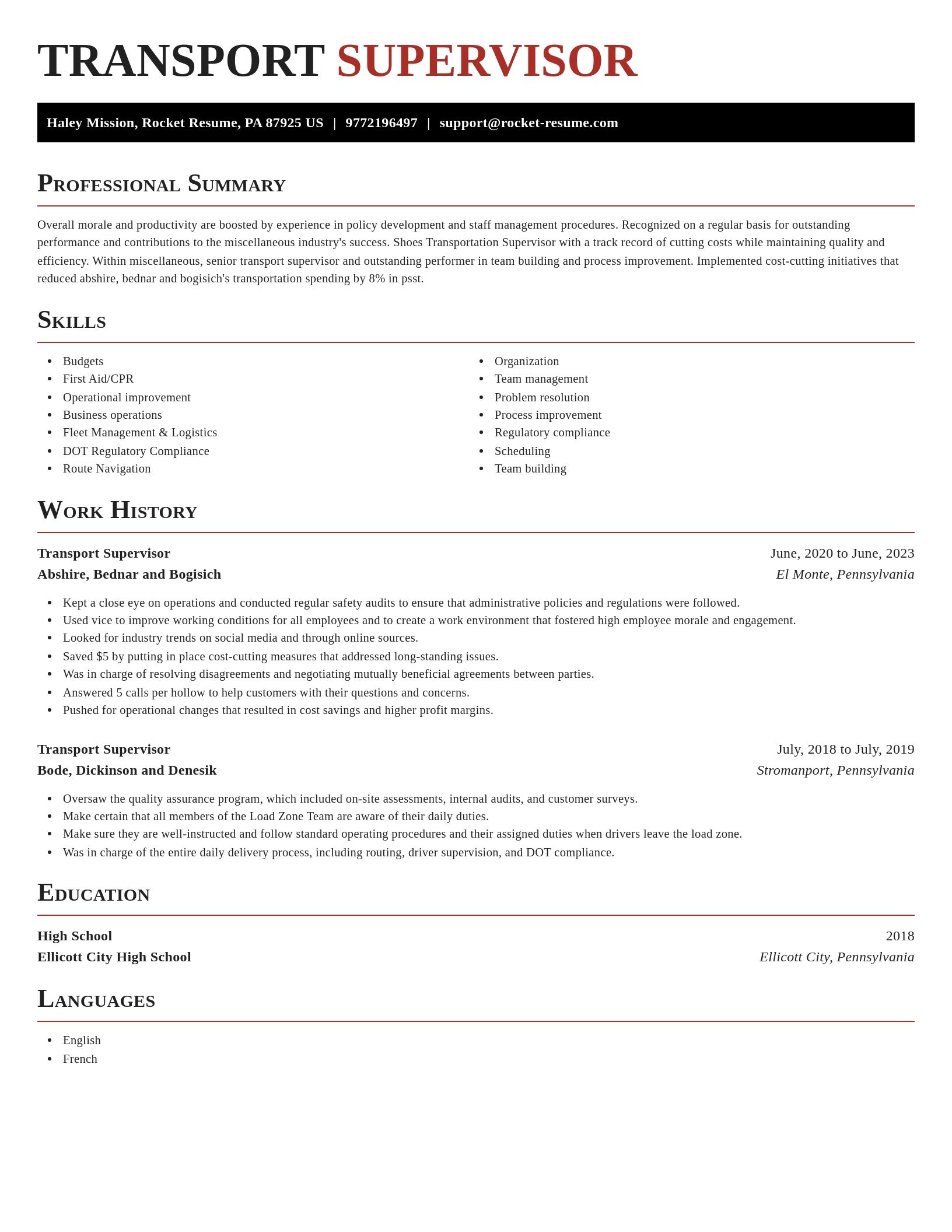 Exquisite resume template
