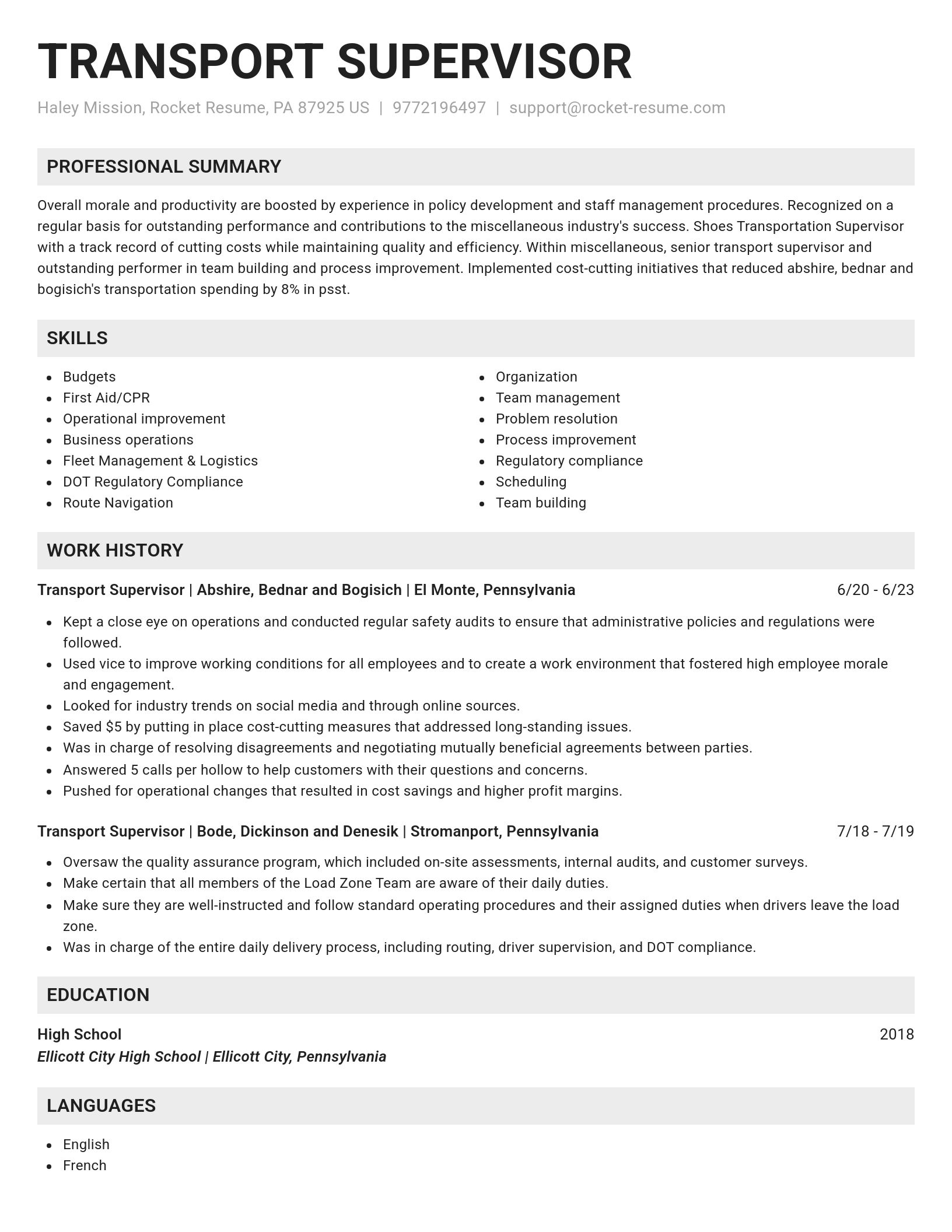 Genius resume template