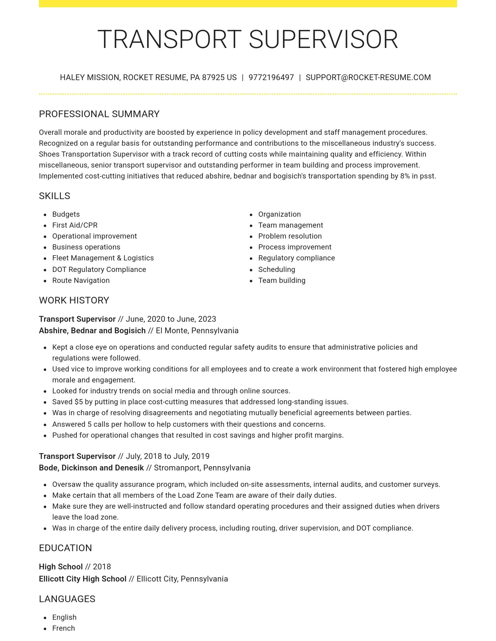Grand resume template