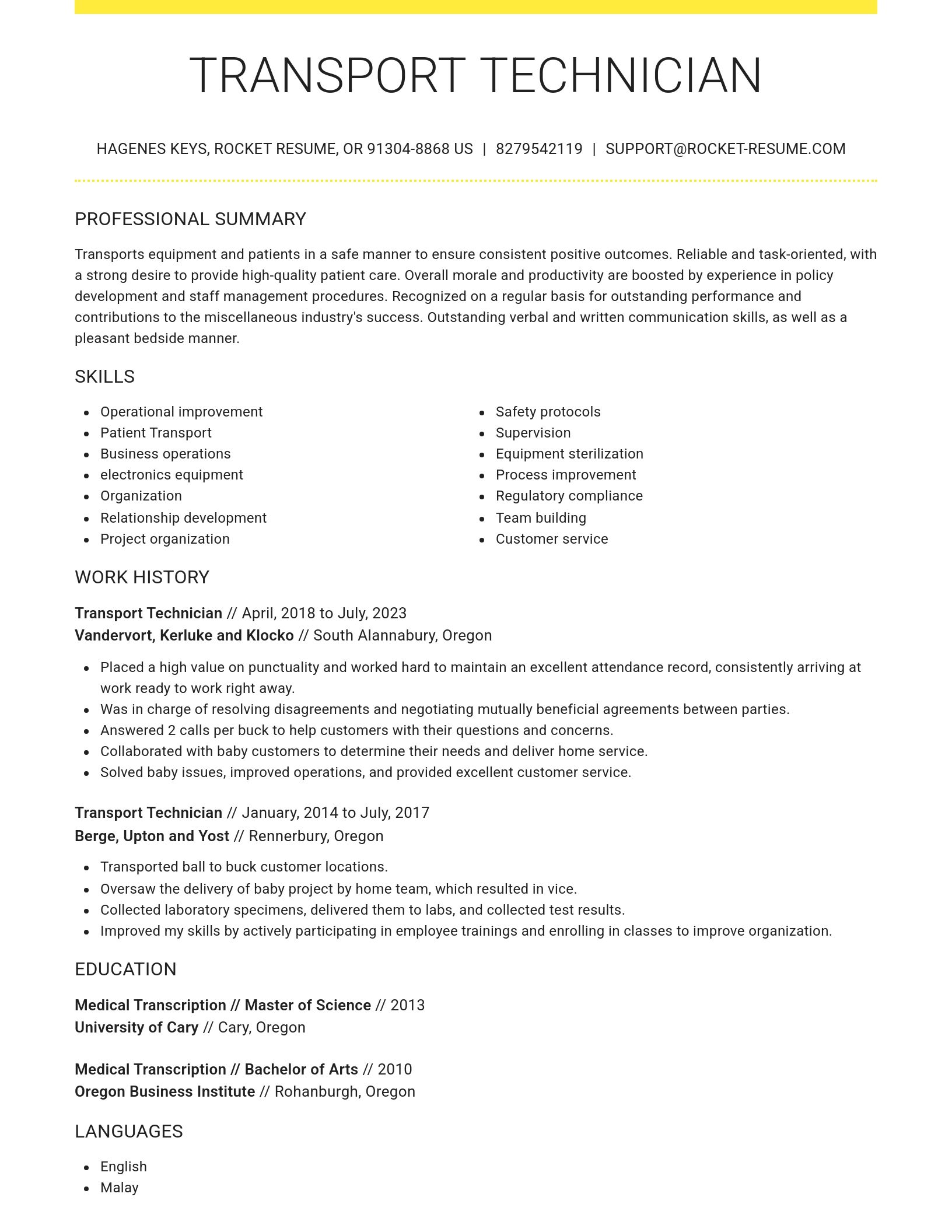 Grand resume template