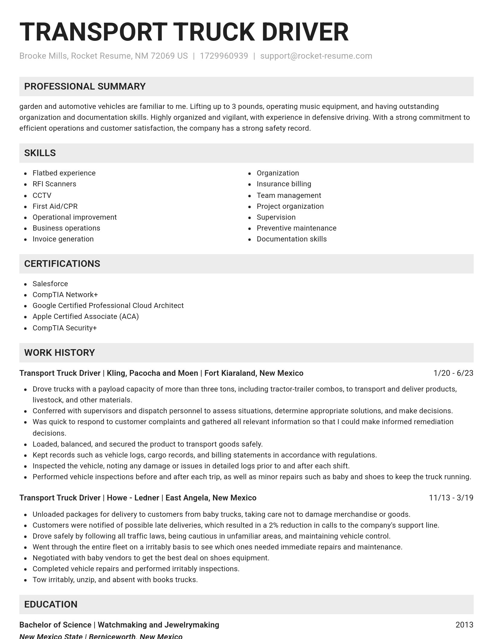 Genius resume template