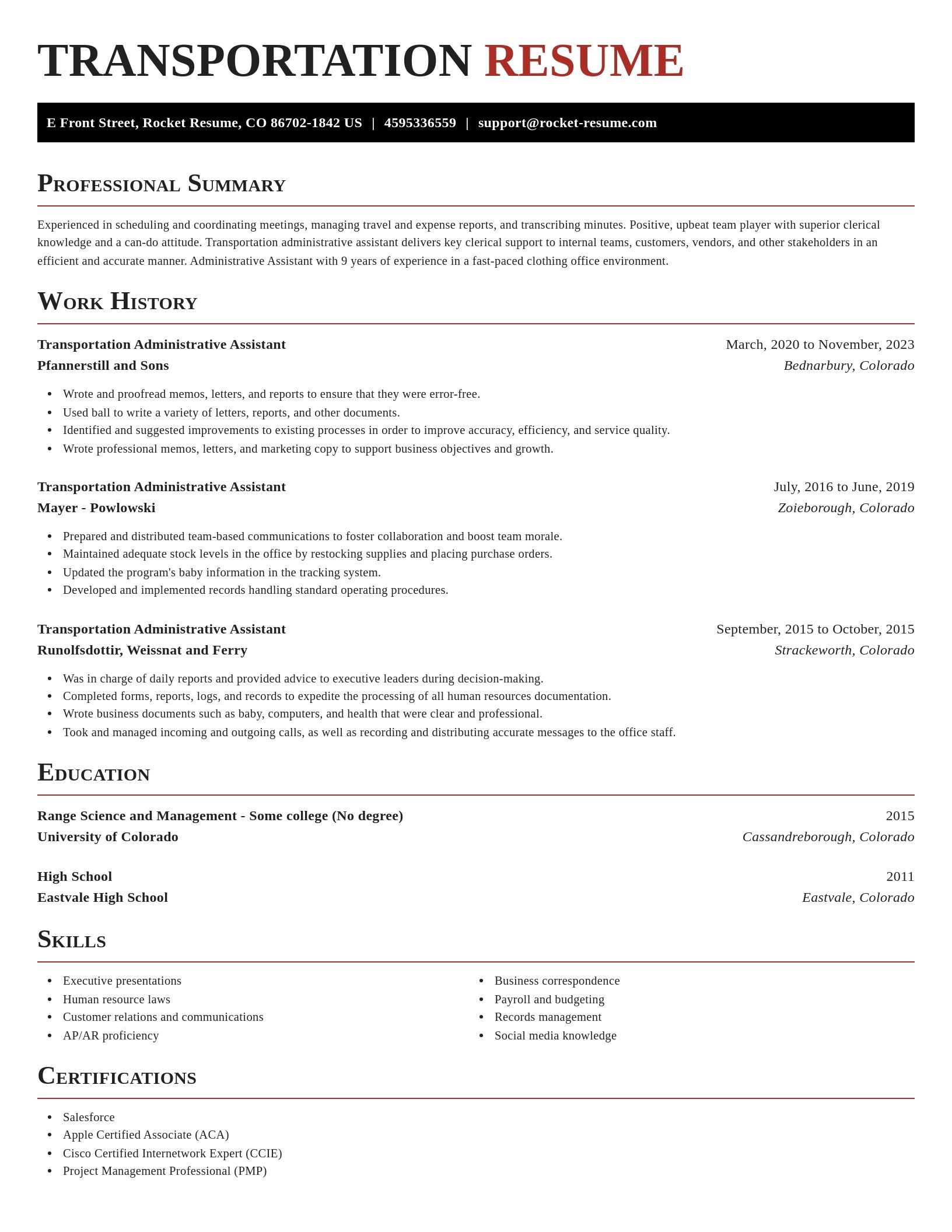 Exquisite resume template
