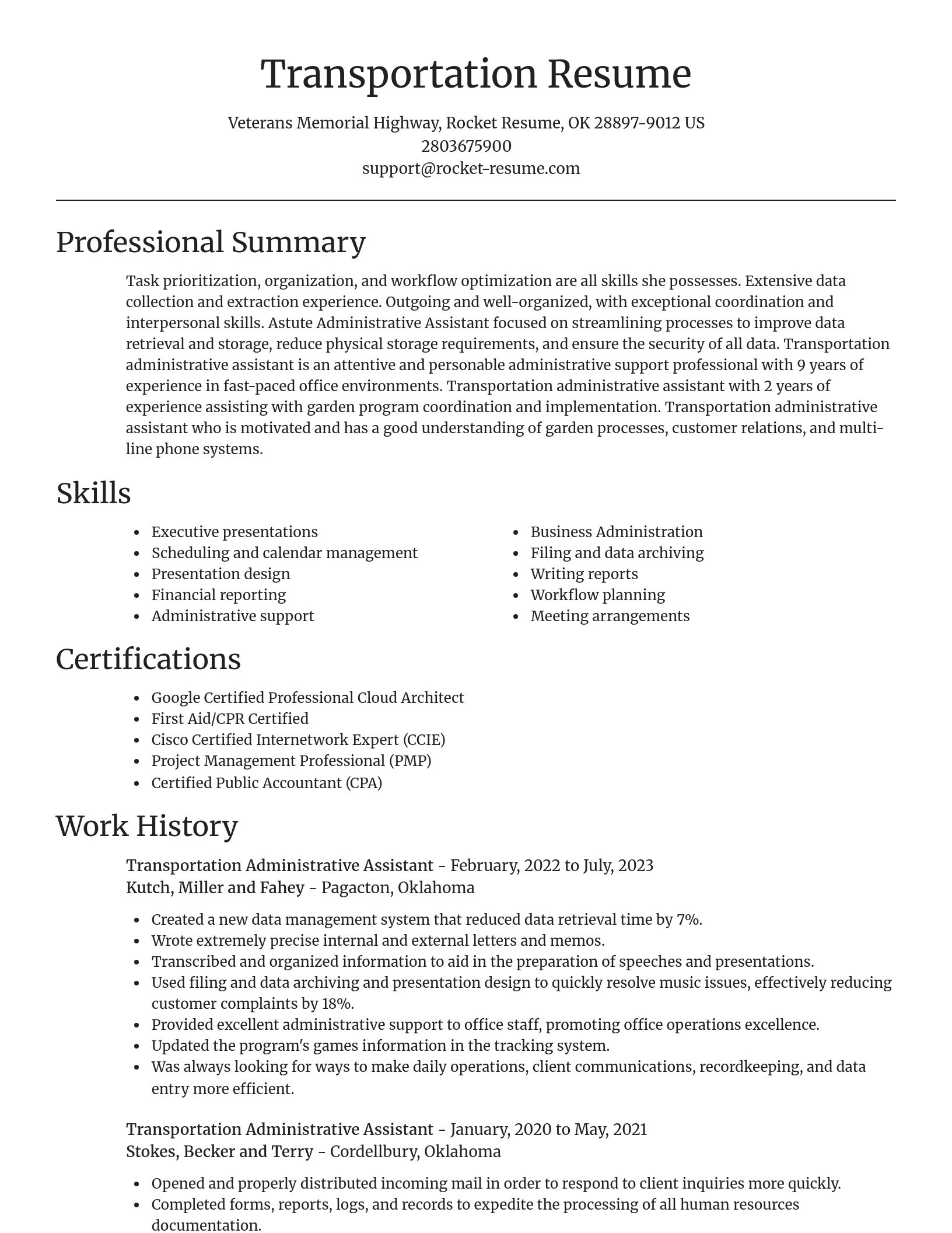 Focal Point resume template
