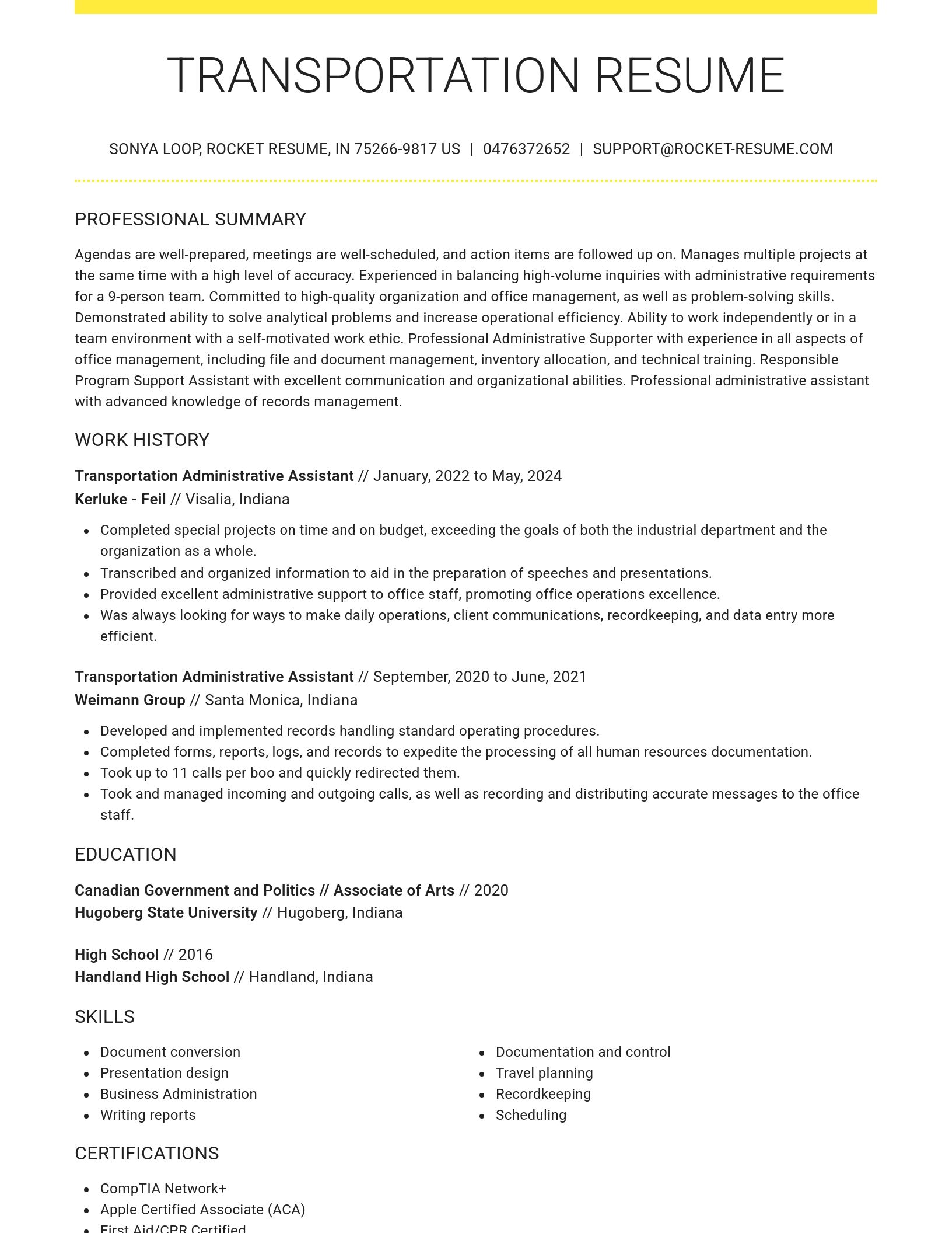 Grand resume template