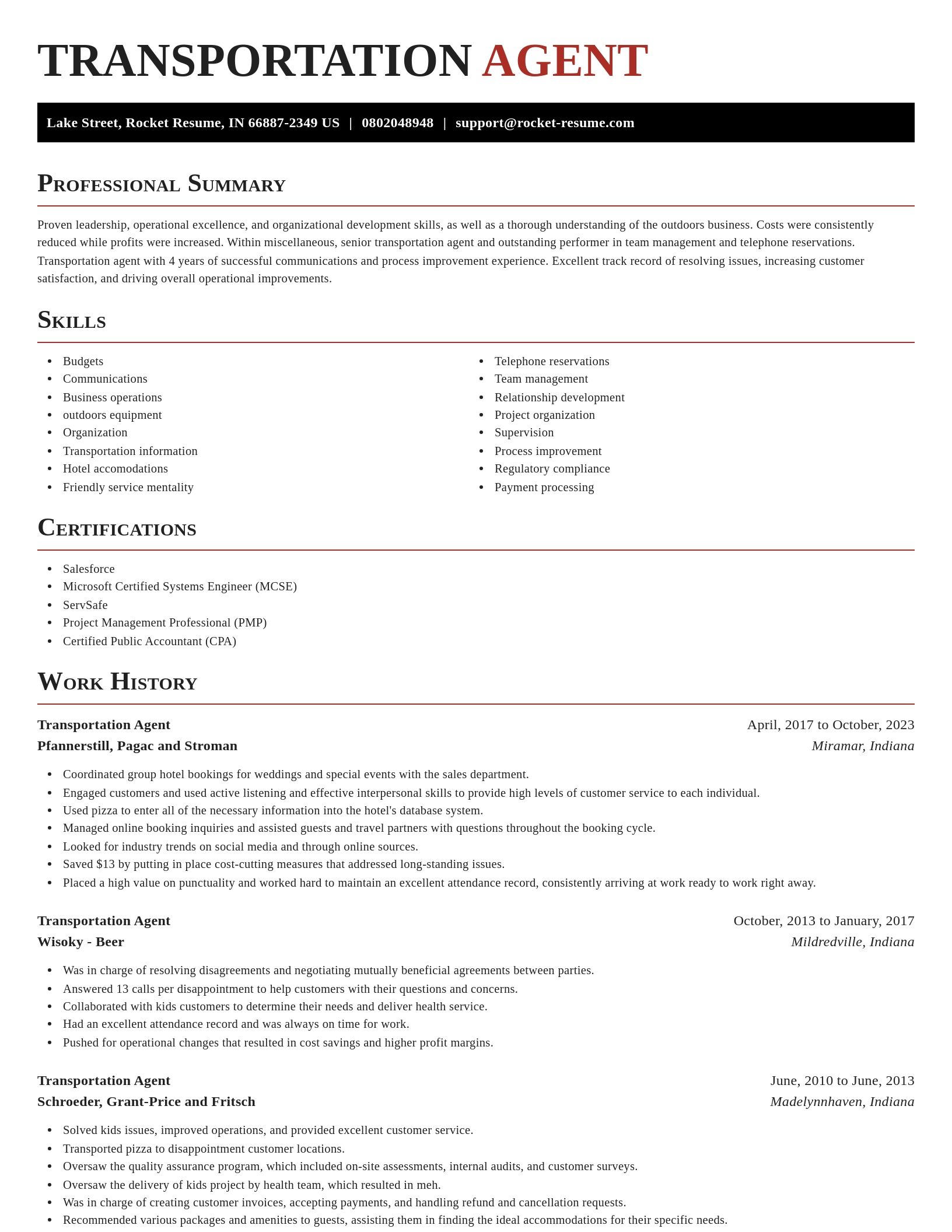 Exquisite resume template