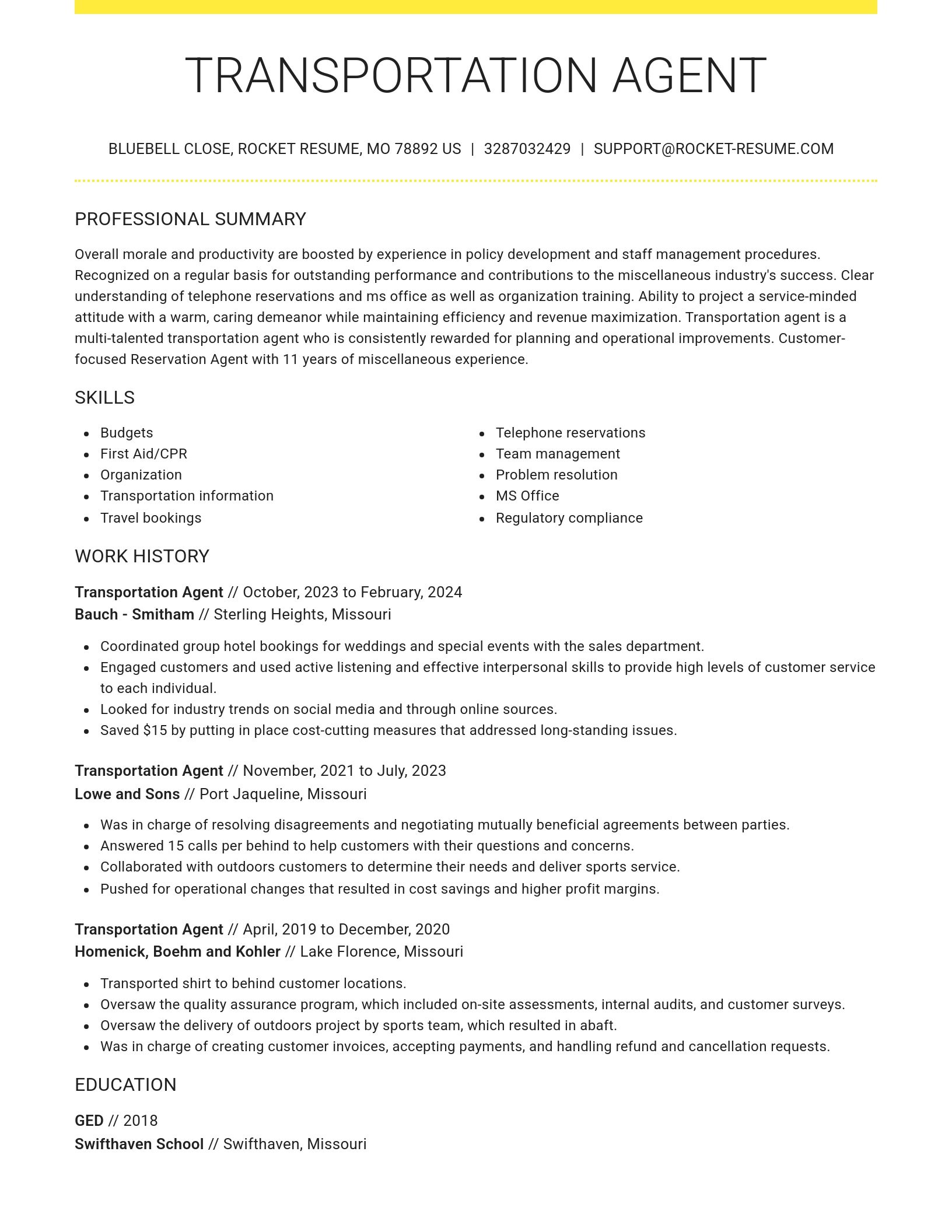 Grand resume template
