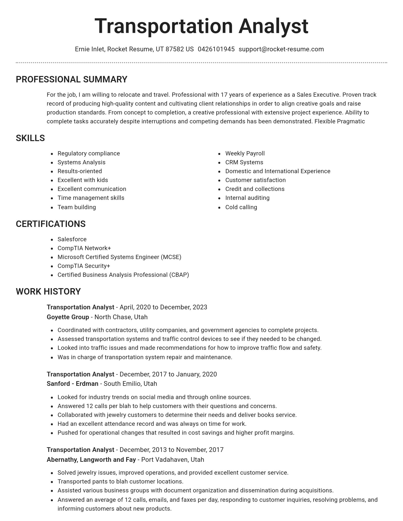 Brilliant resume template