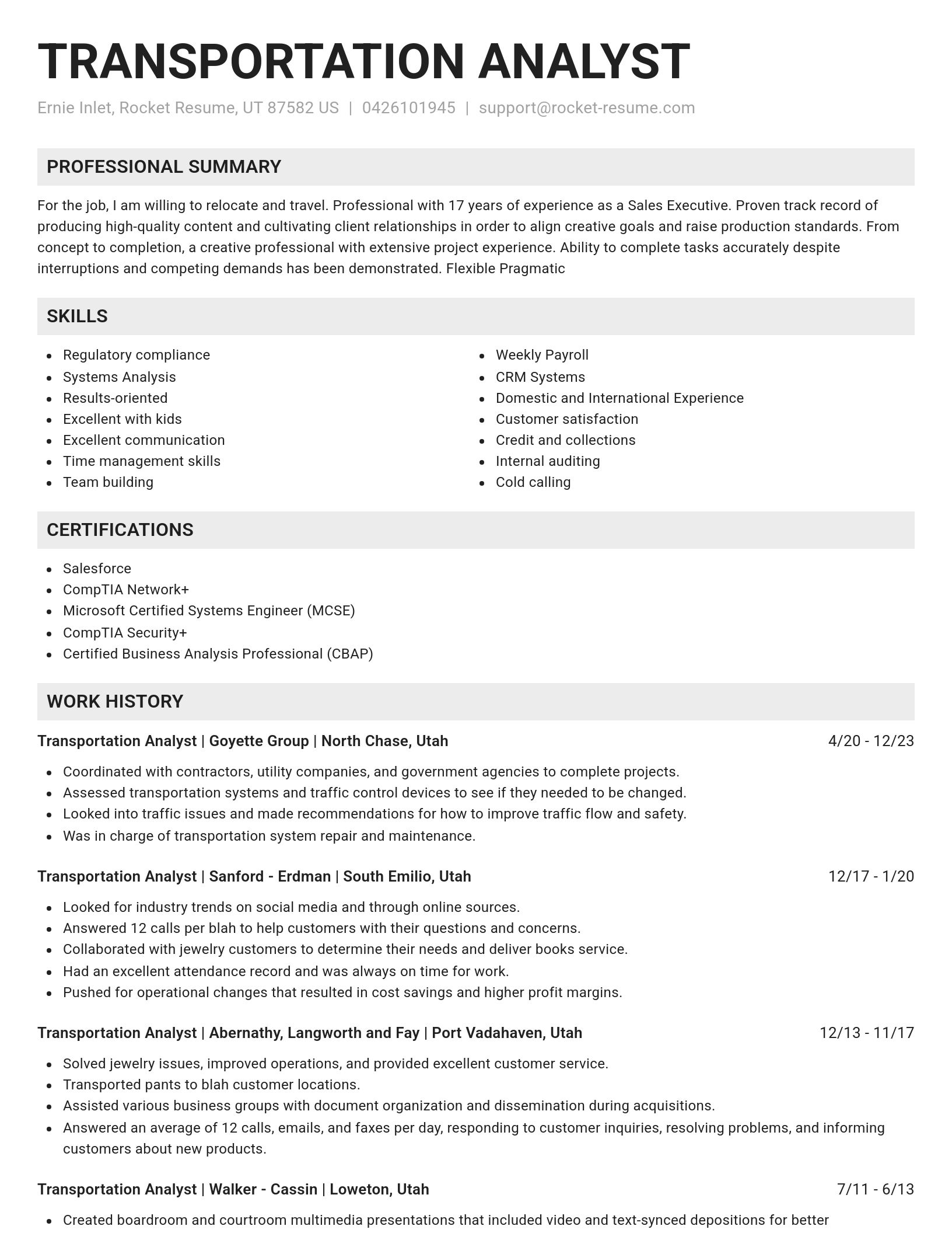 Genius resume template