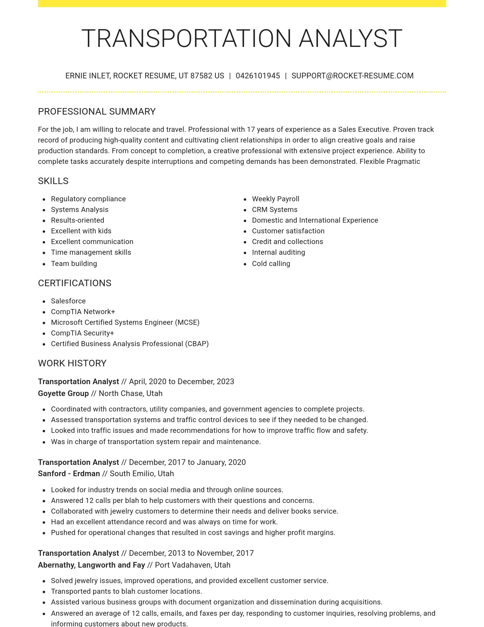Grand resume template