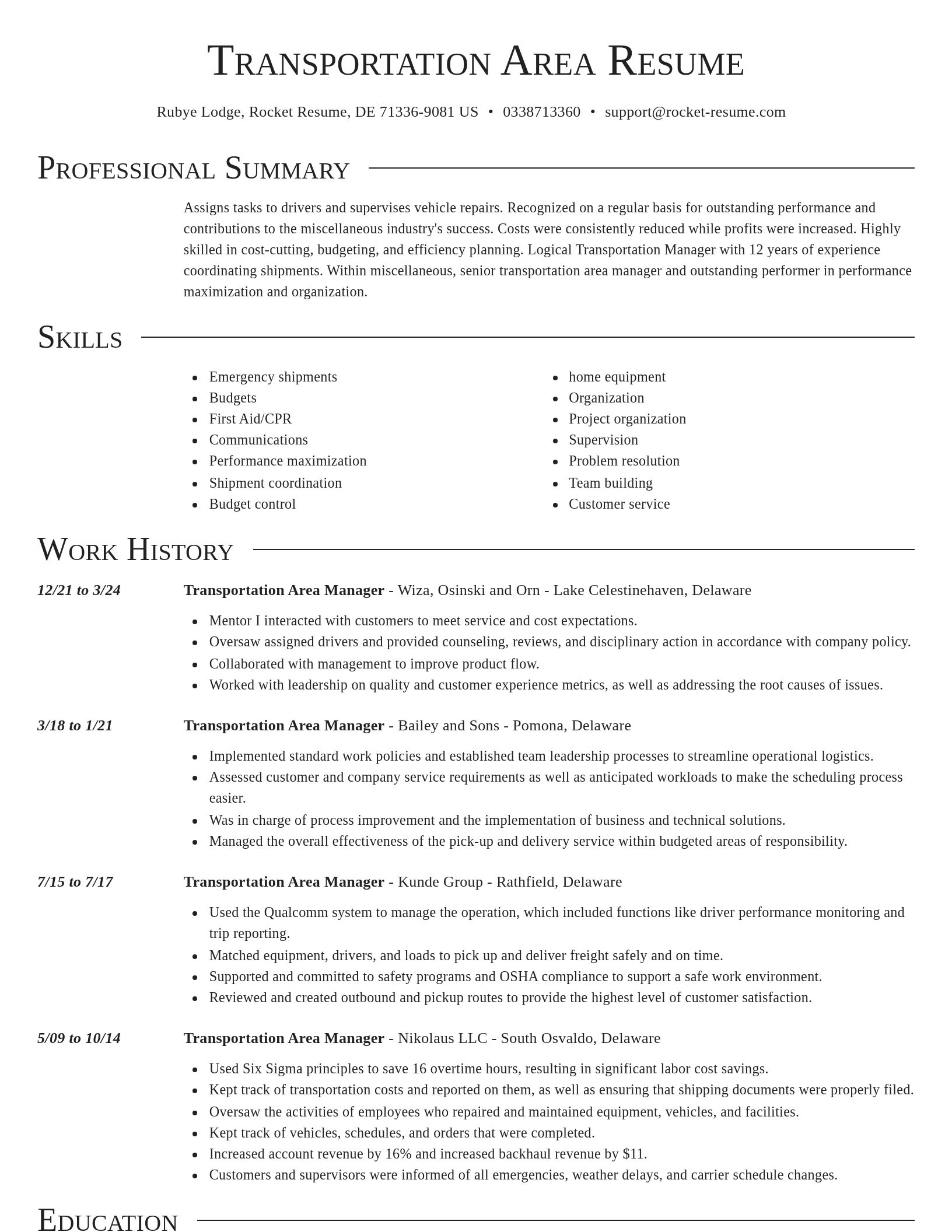 Director resume template