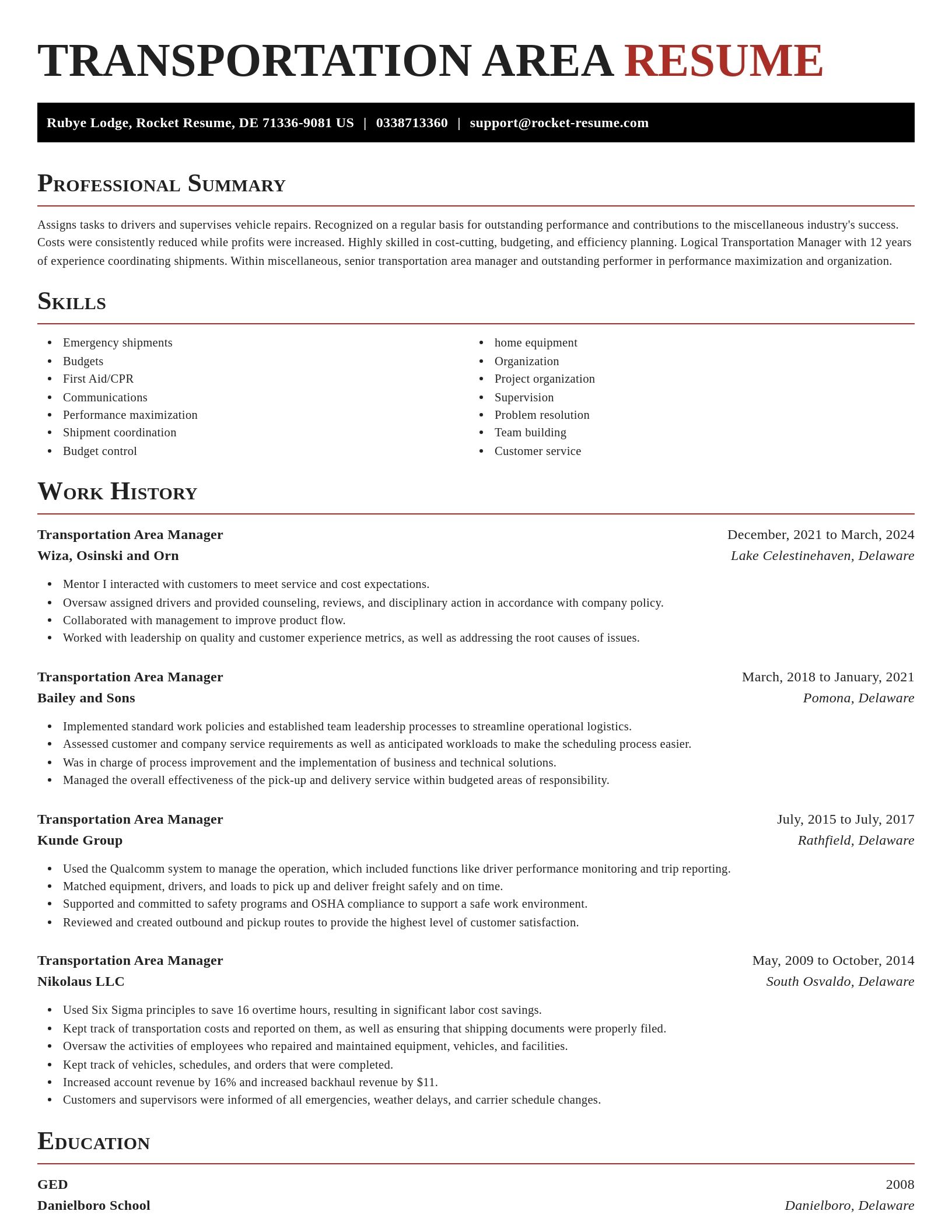 Exquisite resume template