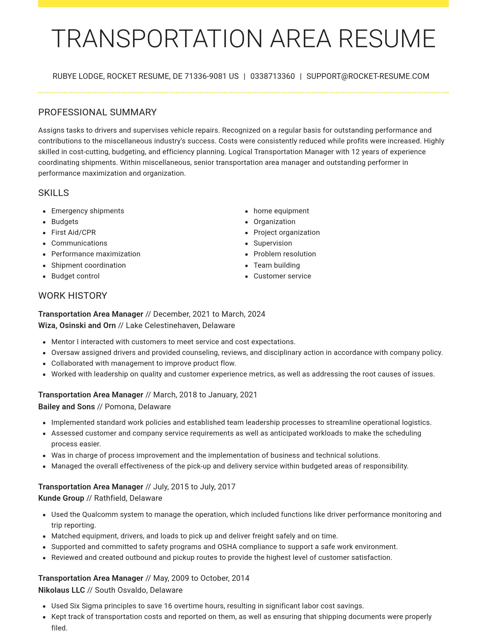 Grand resume template