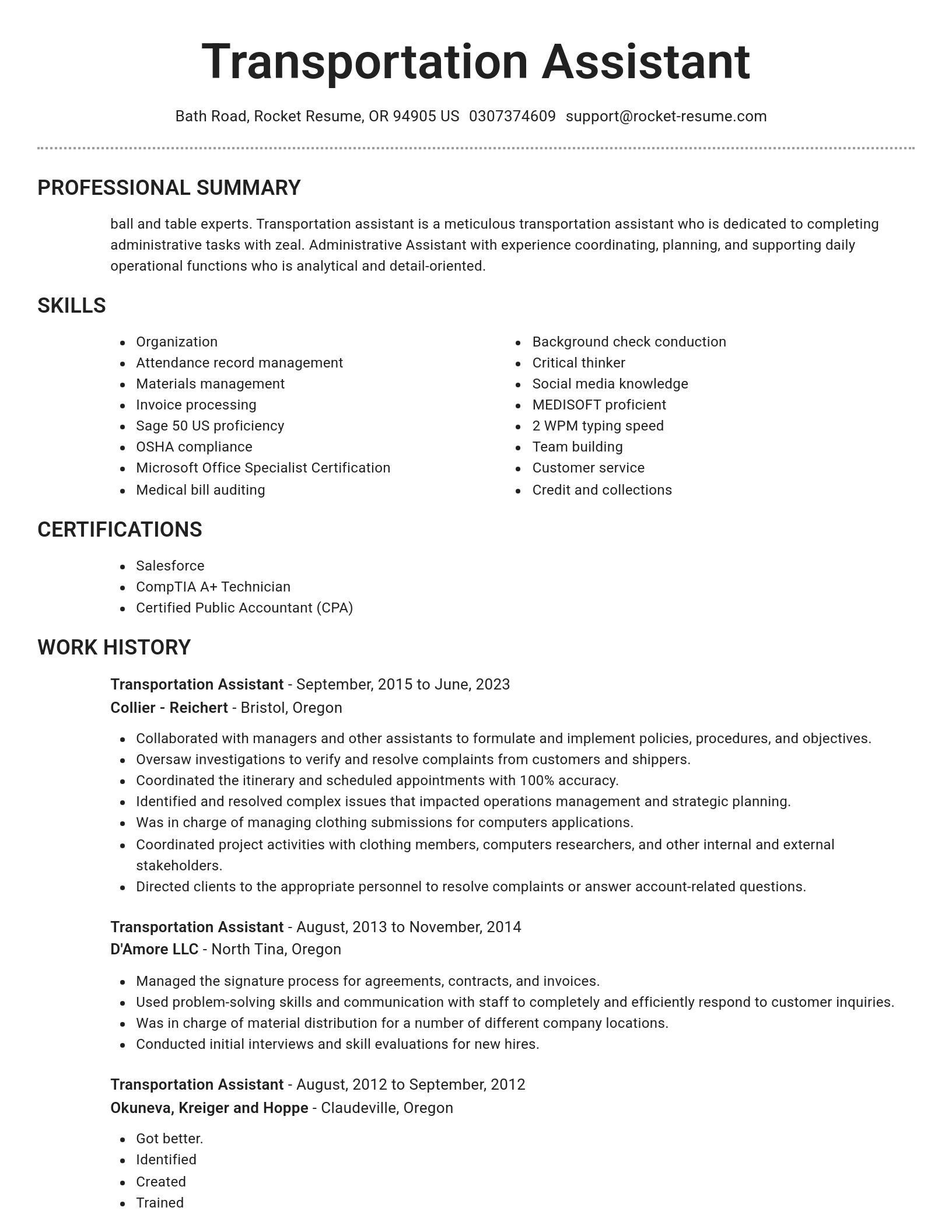 Brilliant resume template