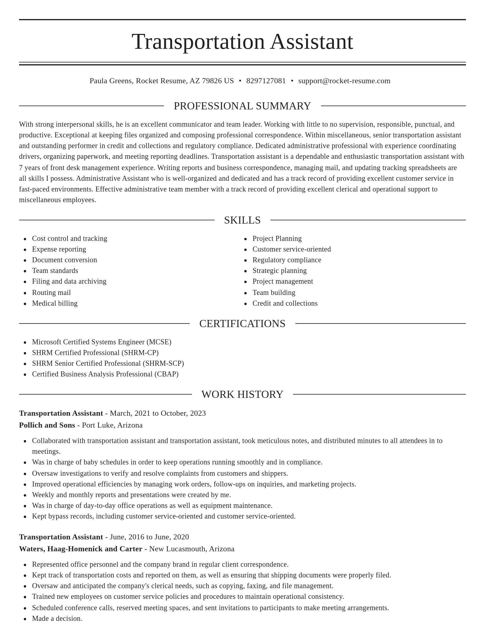 Elegant resume template