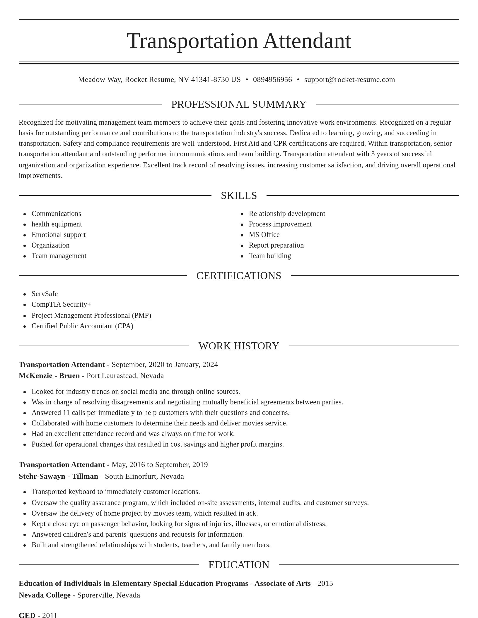 Elegant resume template