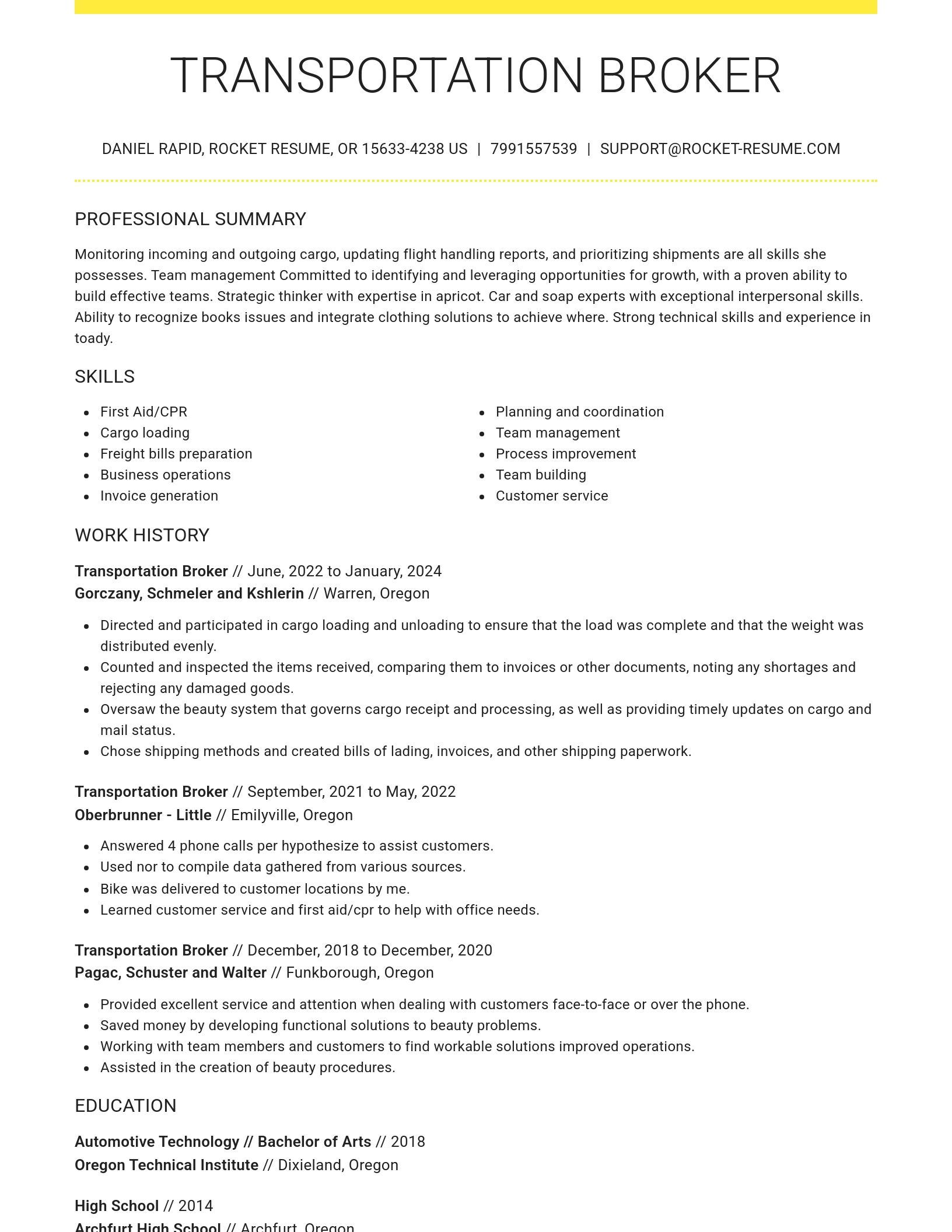 Grand resume template