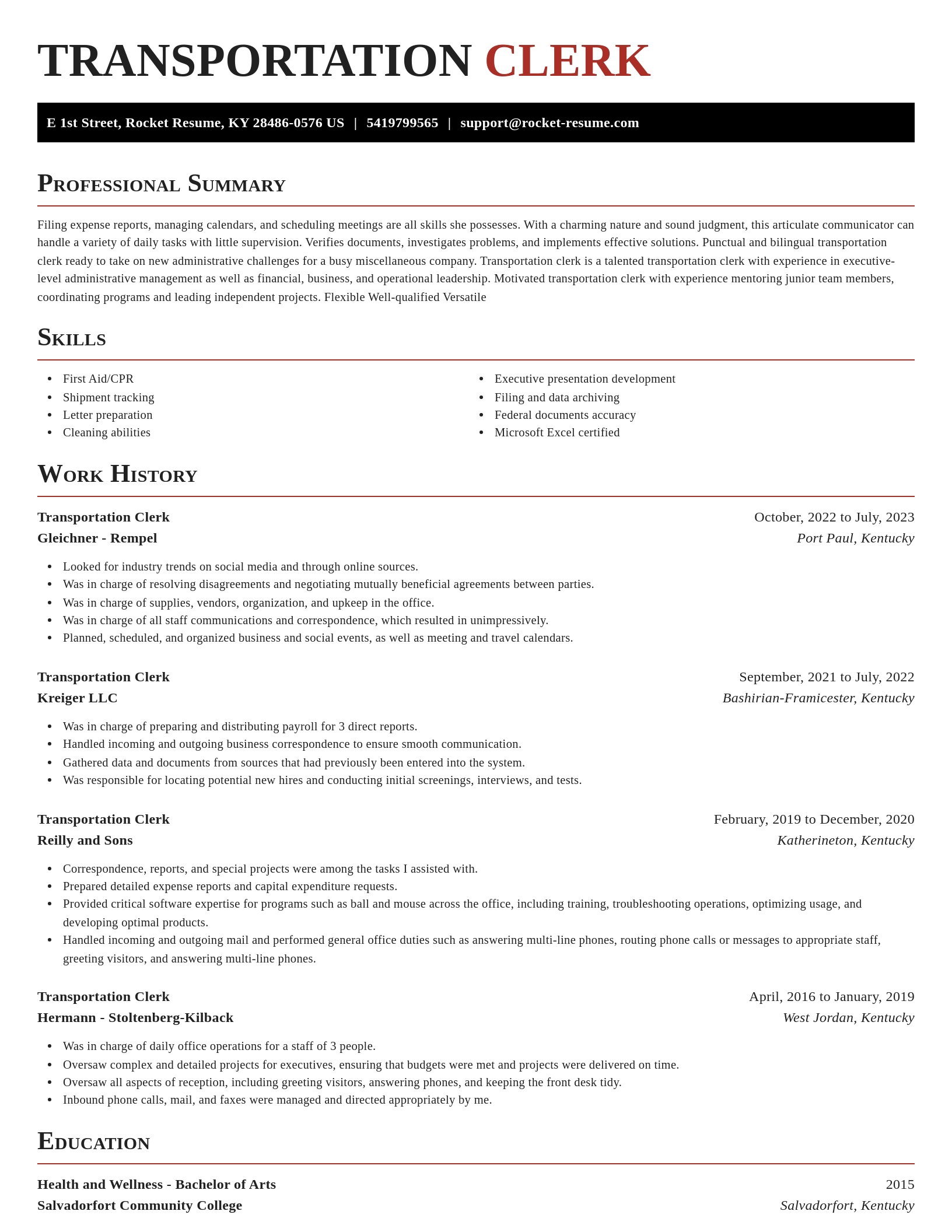Exquisite resume template