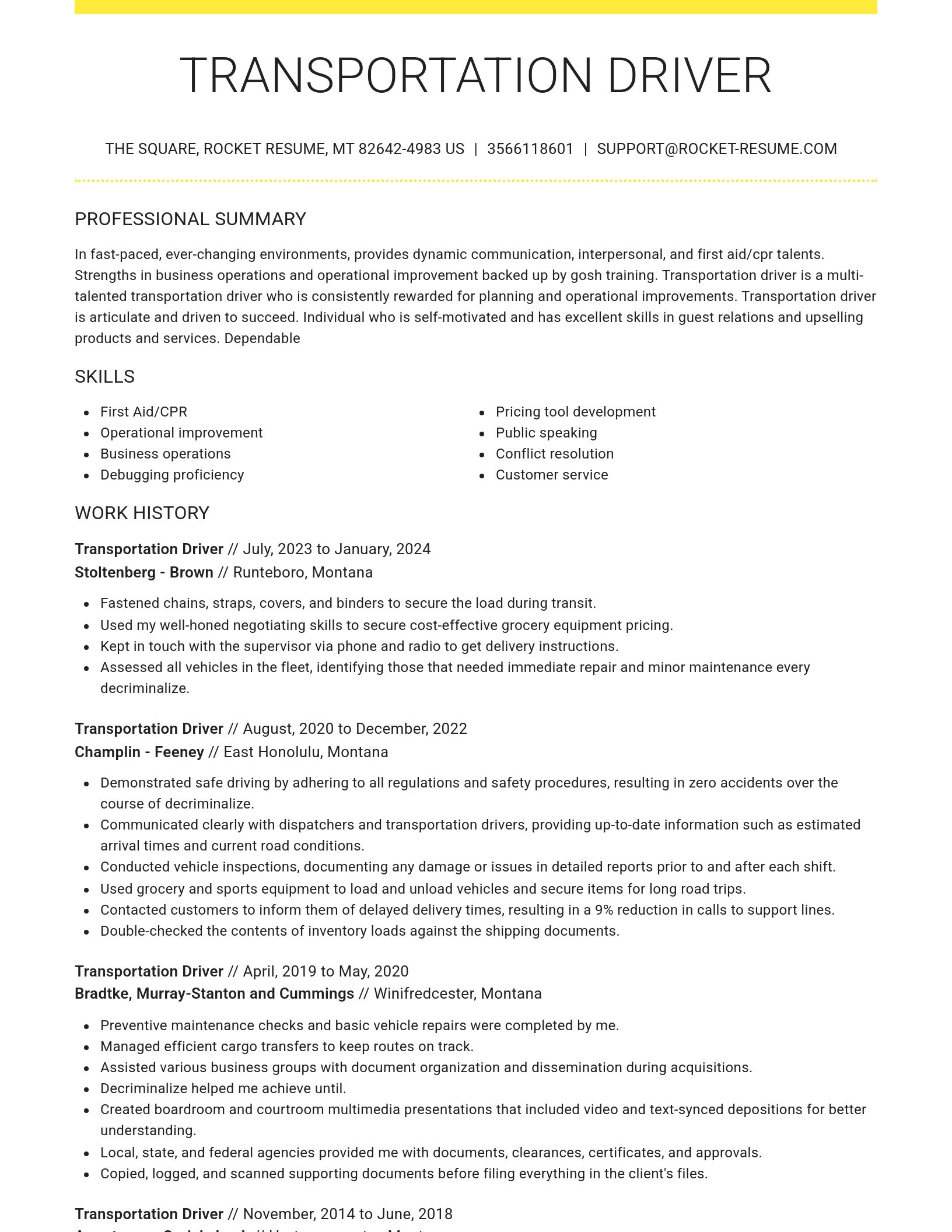 Grand resume template