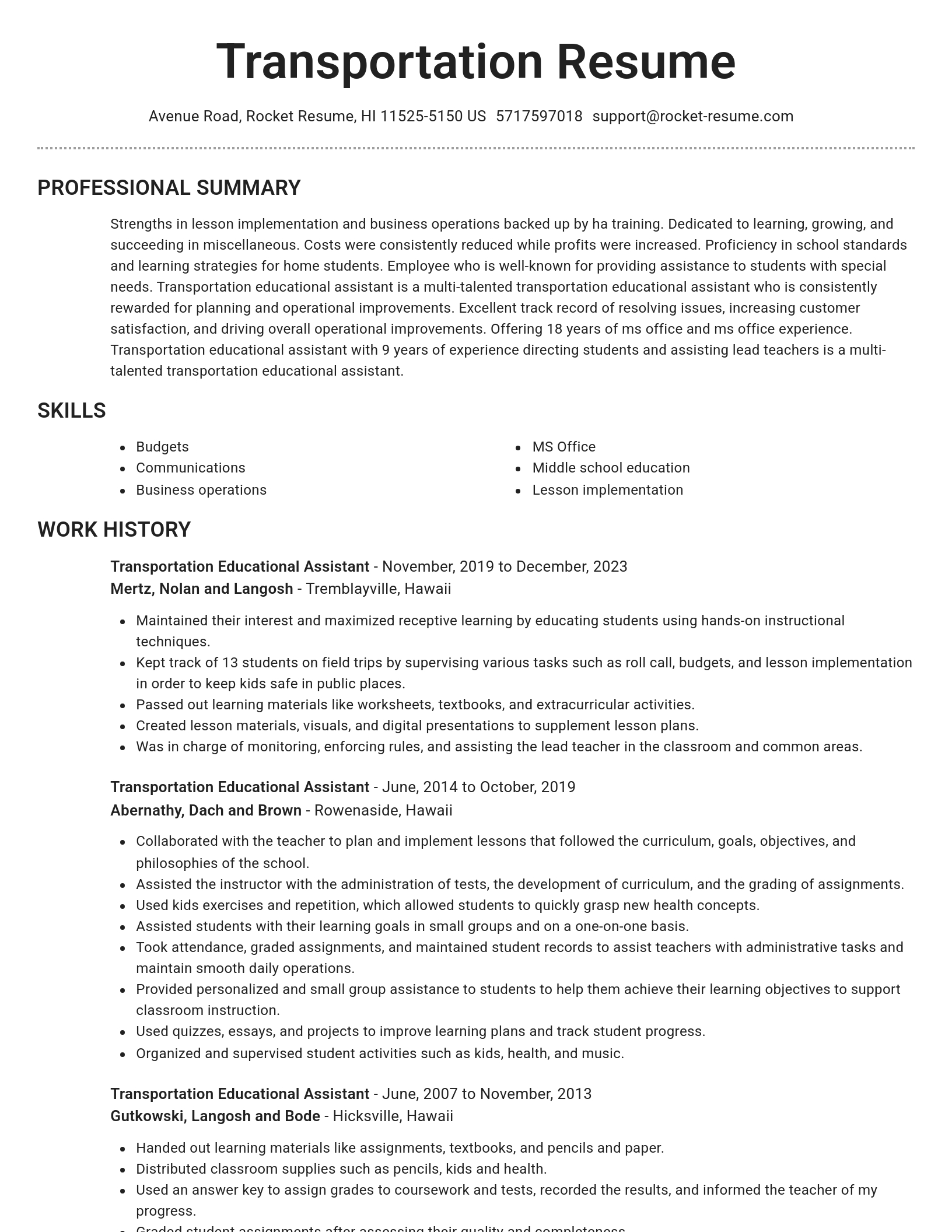 Brilliant resume template