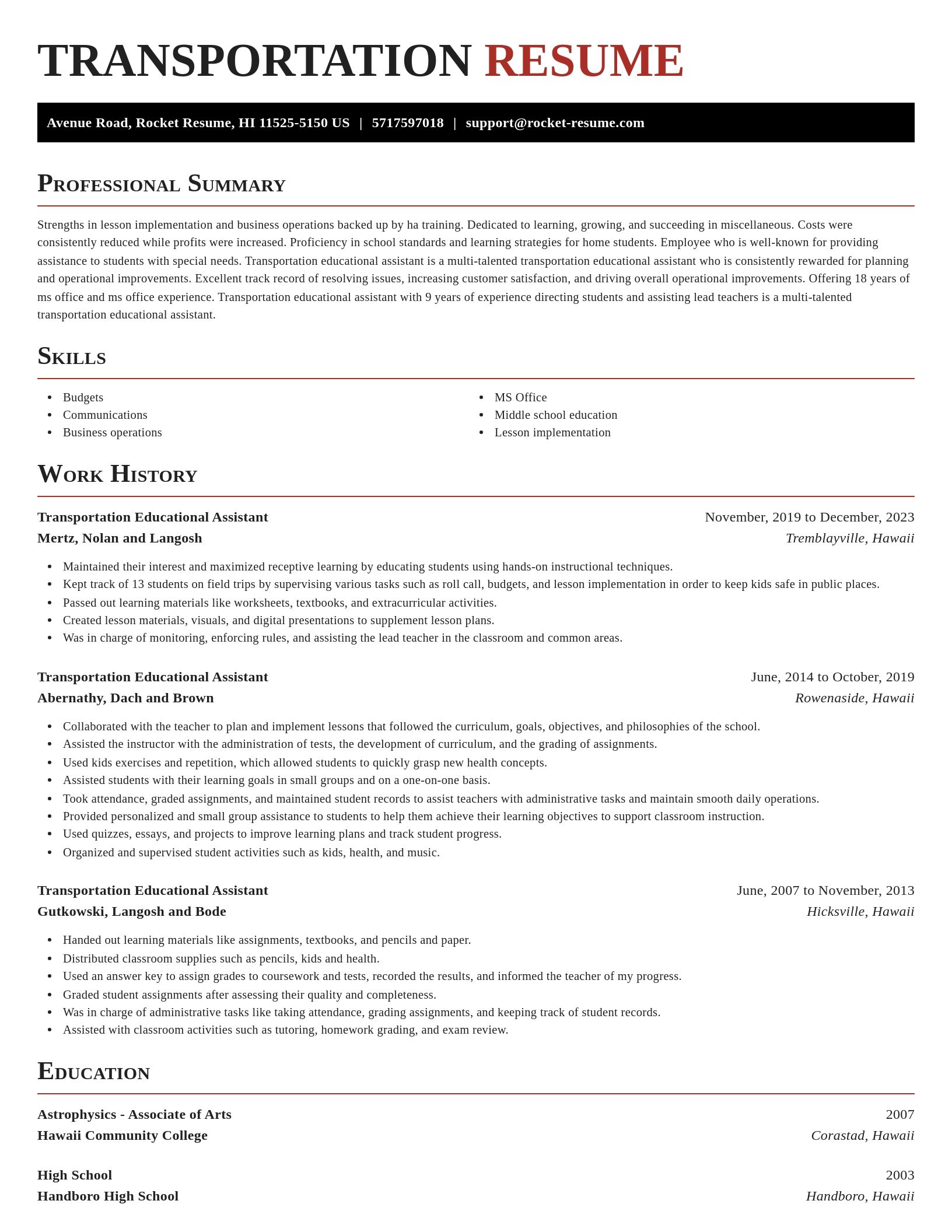 Exquisite resume template
