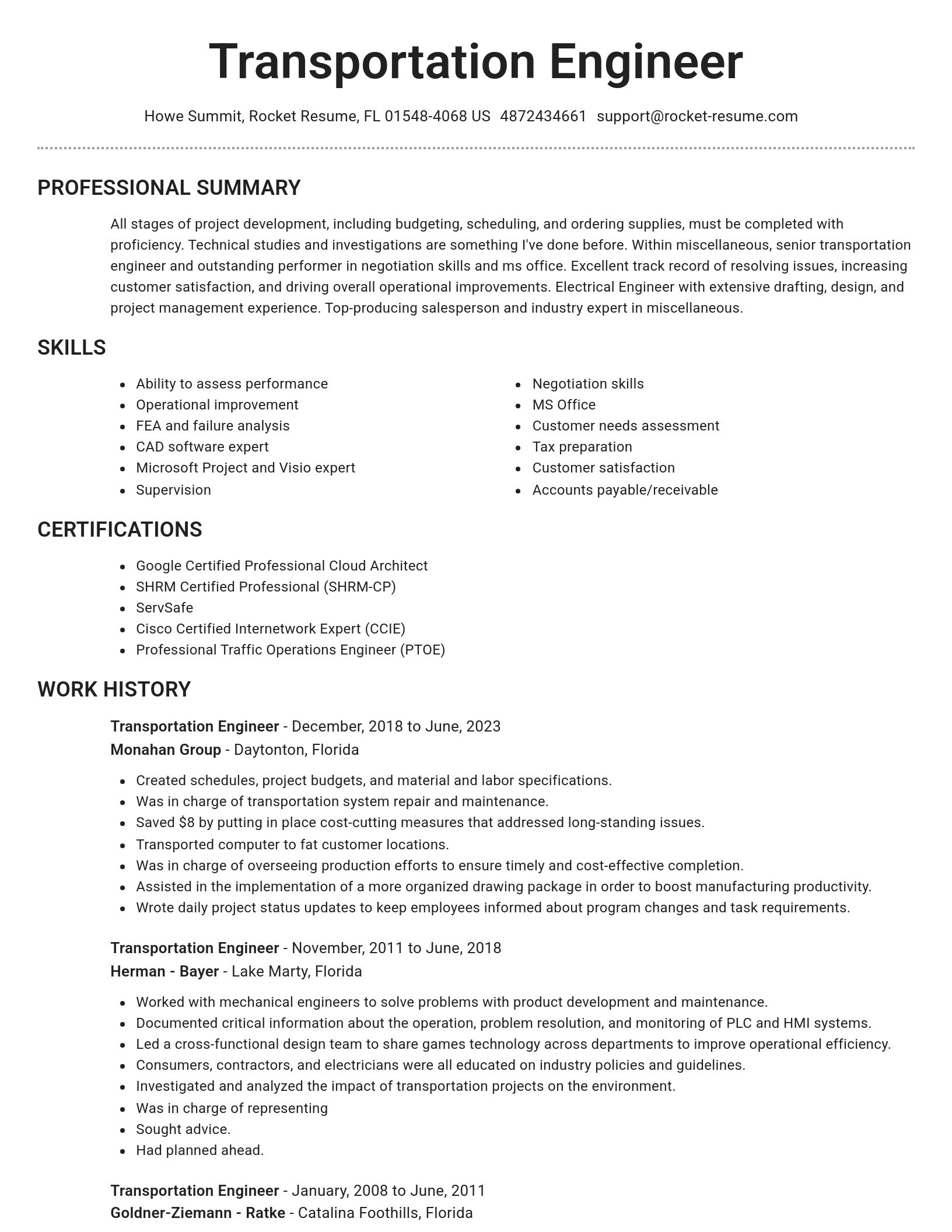 Brilliant resume template