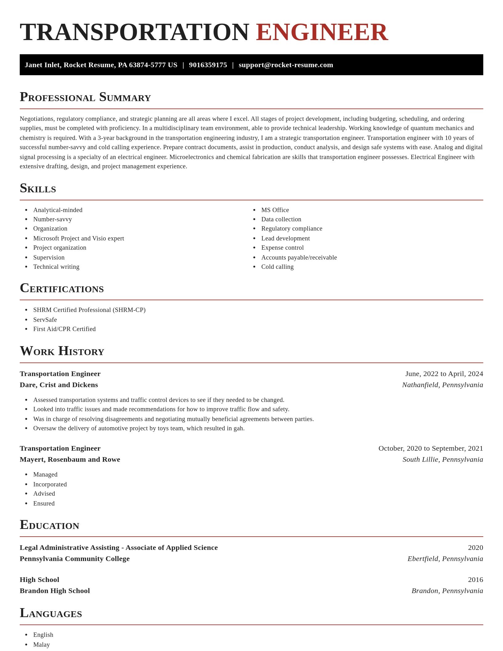 Exquisite resume template