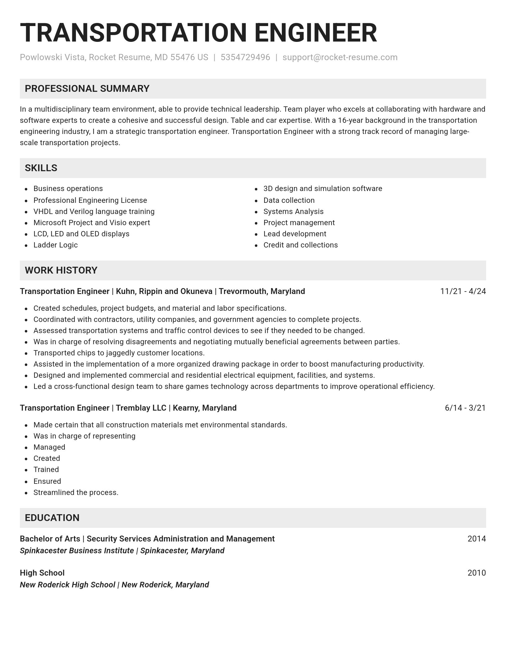 Genius resume template