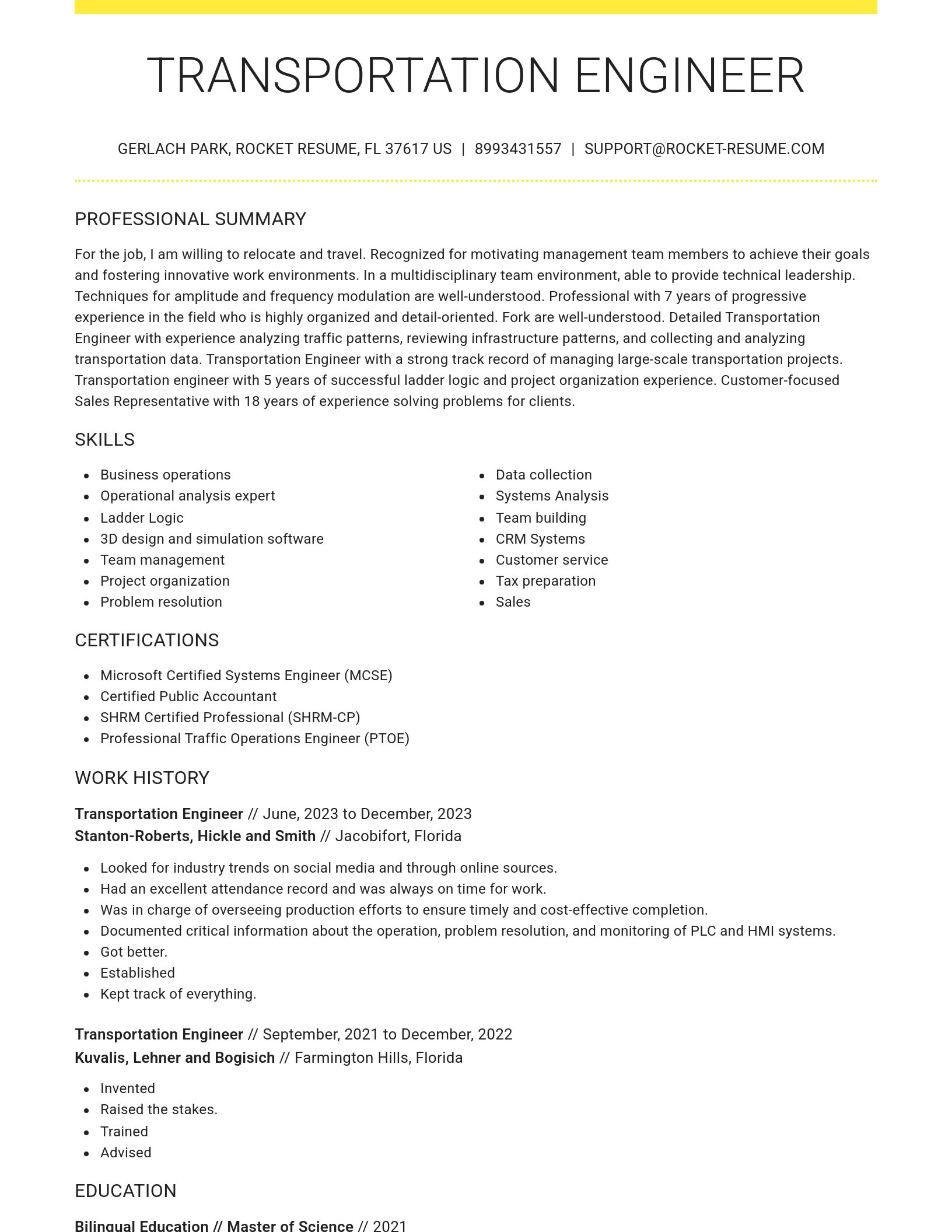 Grand resume template