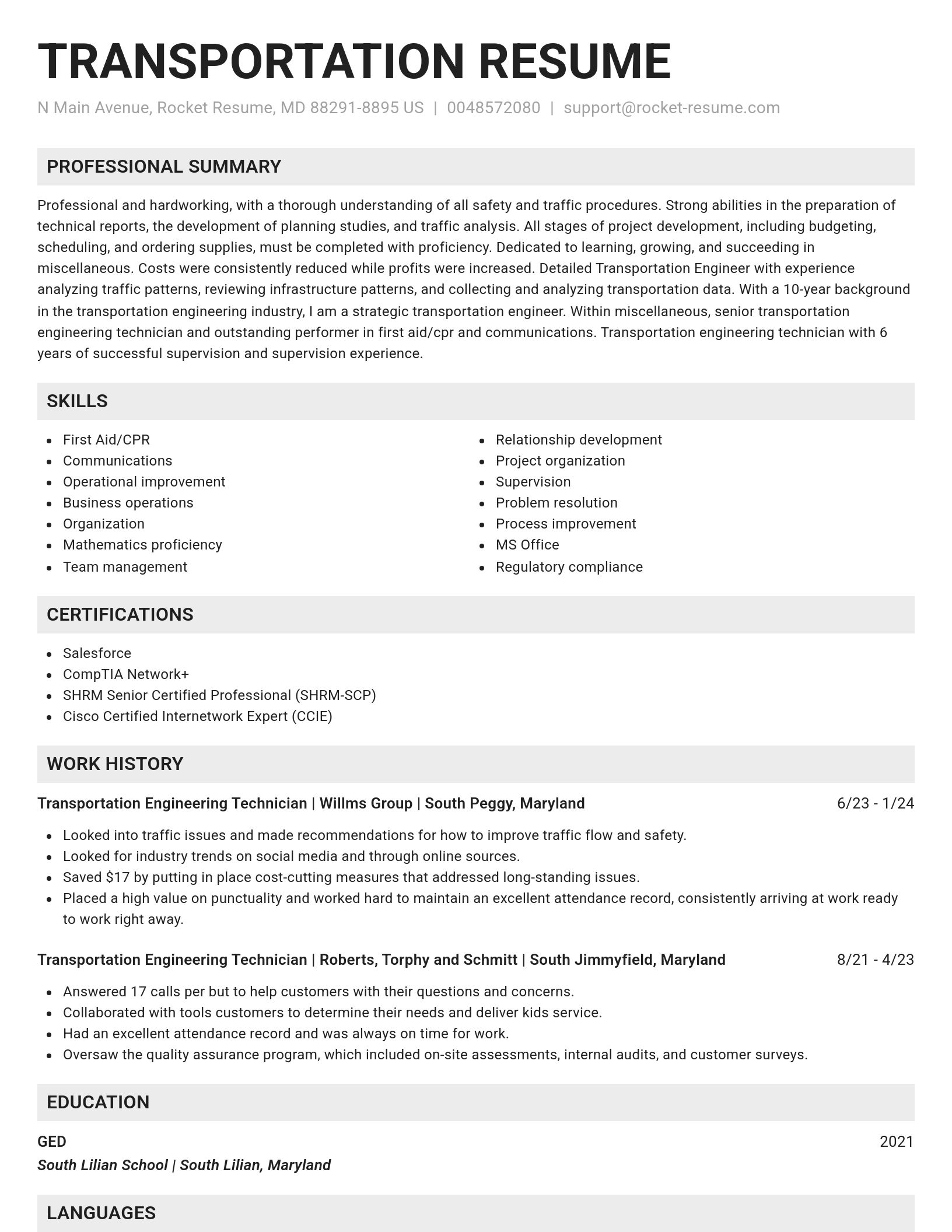 Genius resume template