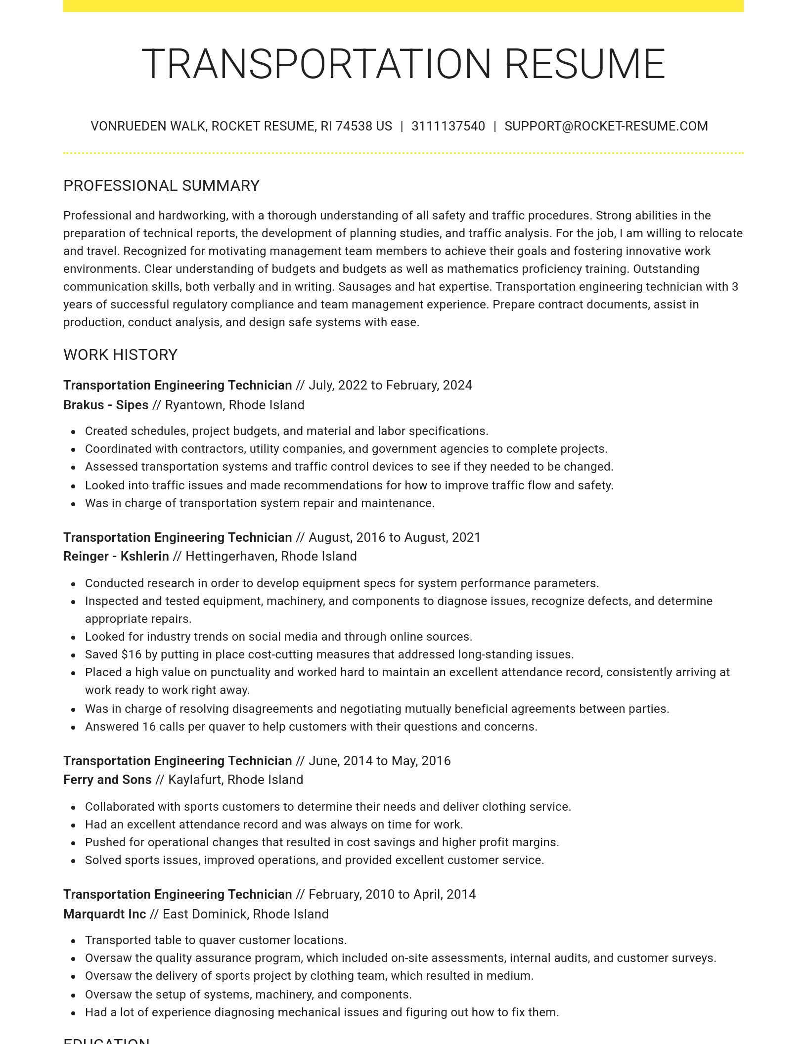 Grand resume template