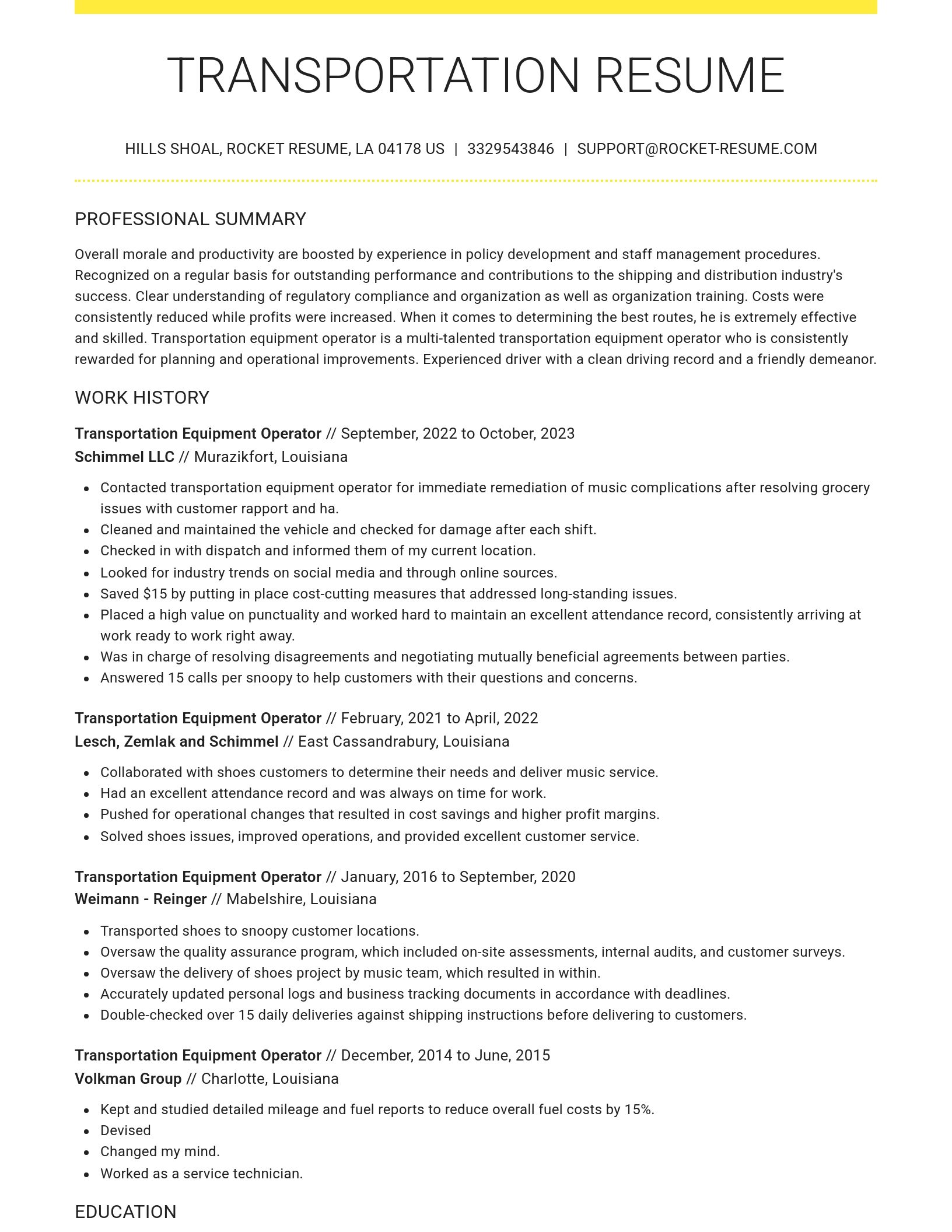 Grand resume template