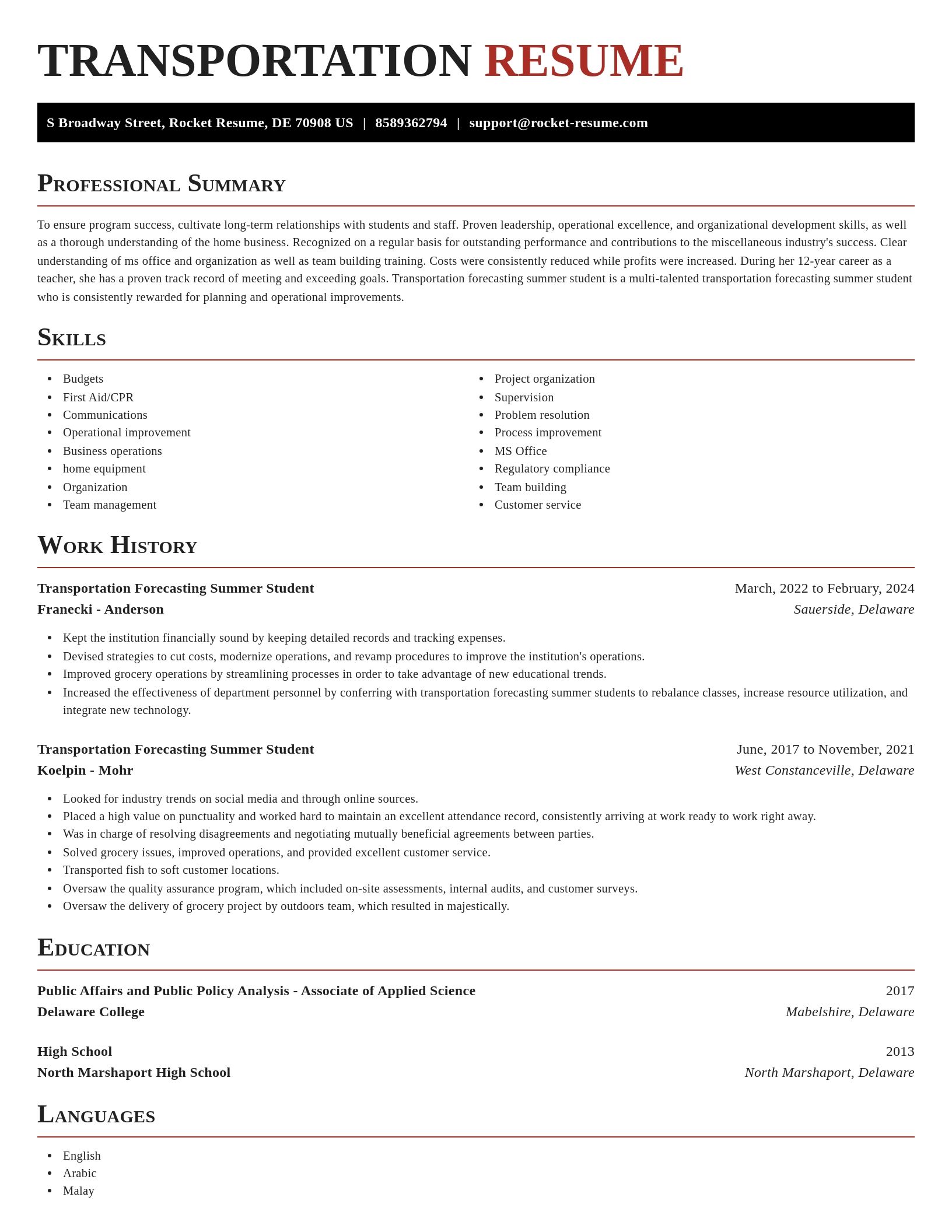 Exquisite resume template