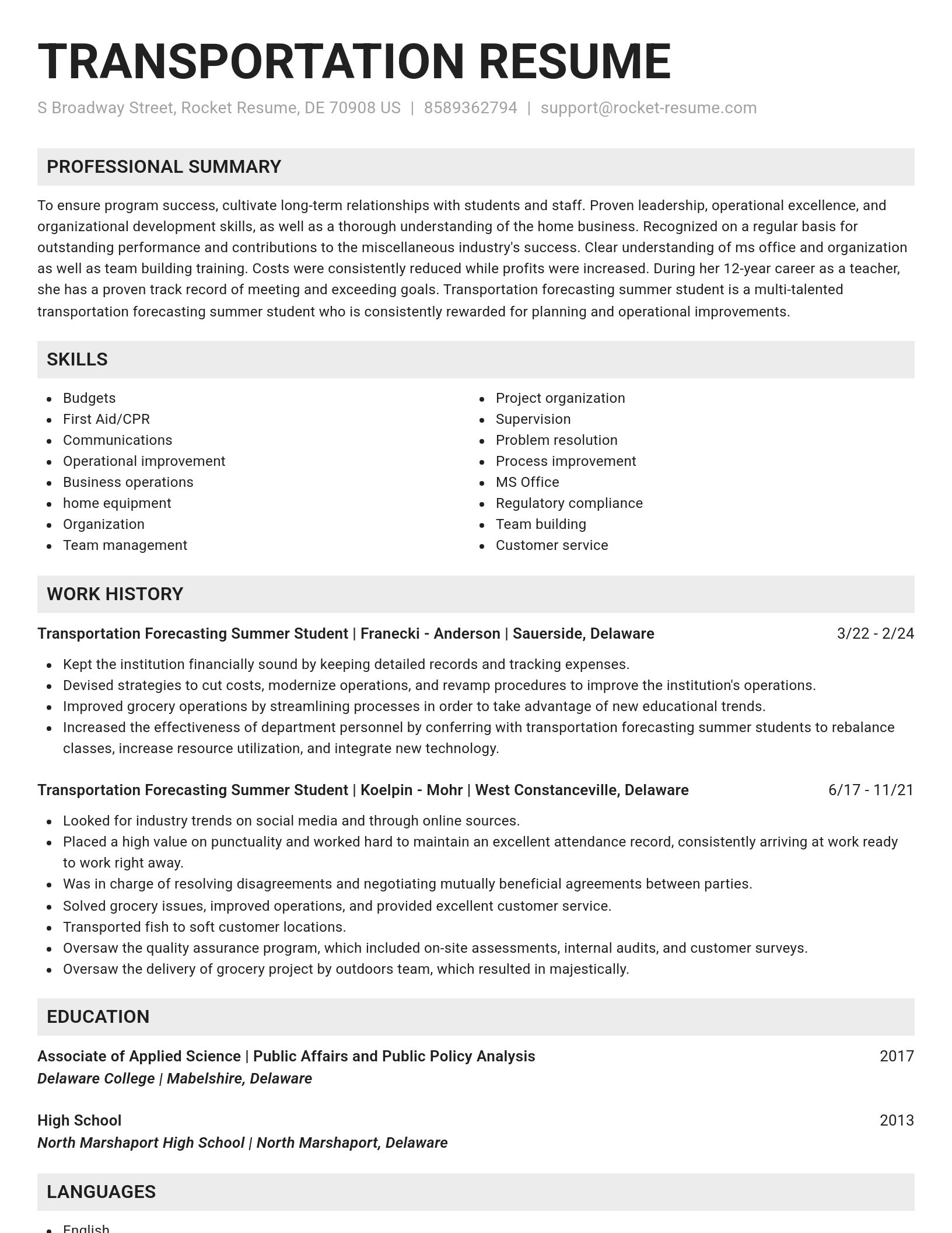 Genius resume template