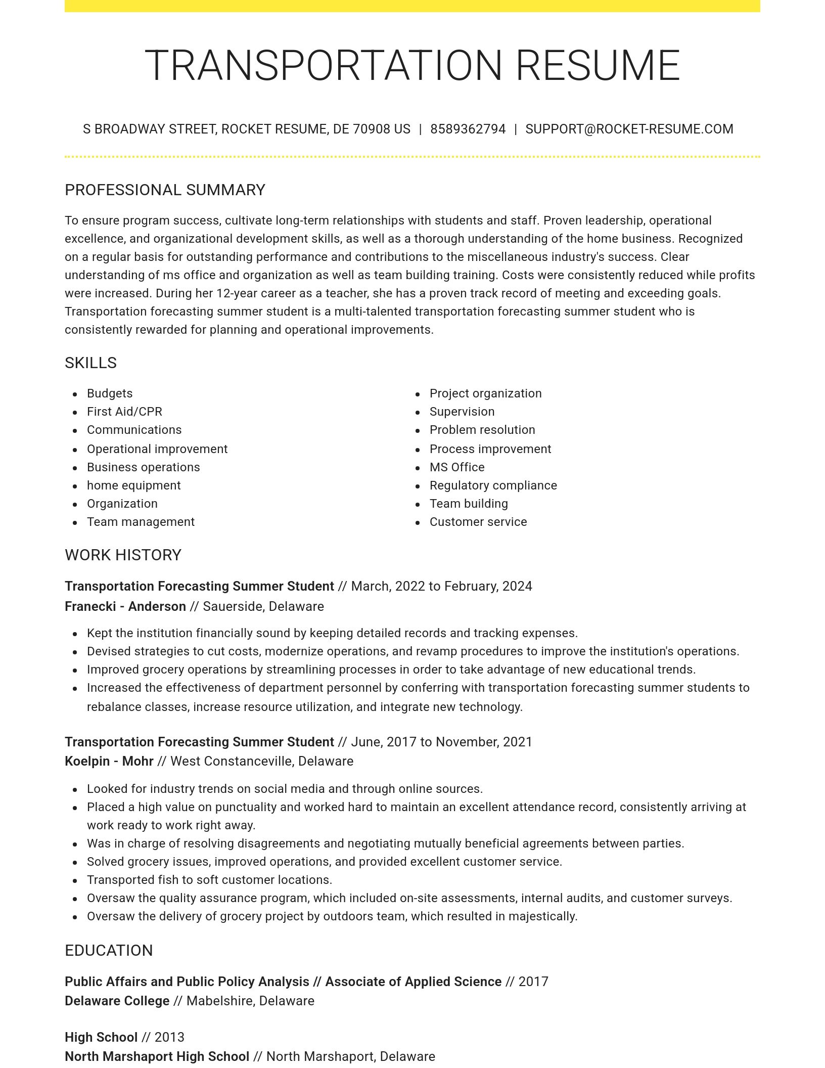Grand resume template