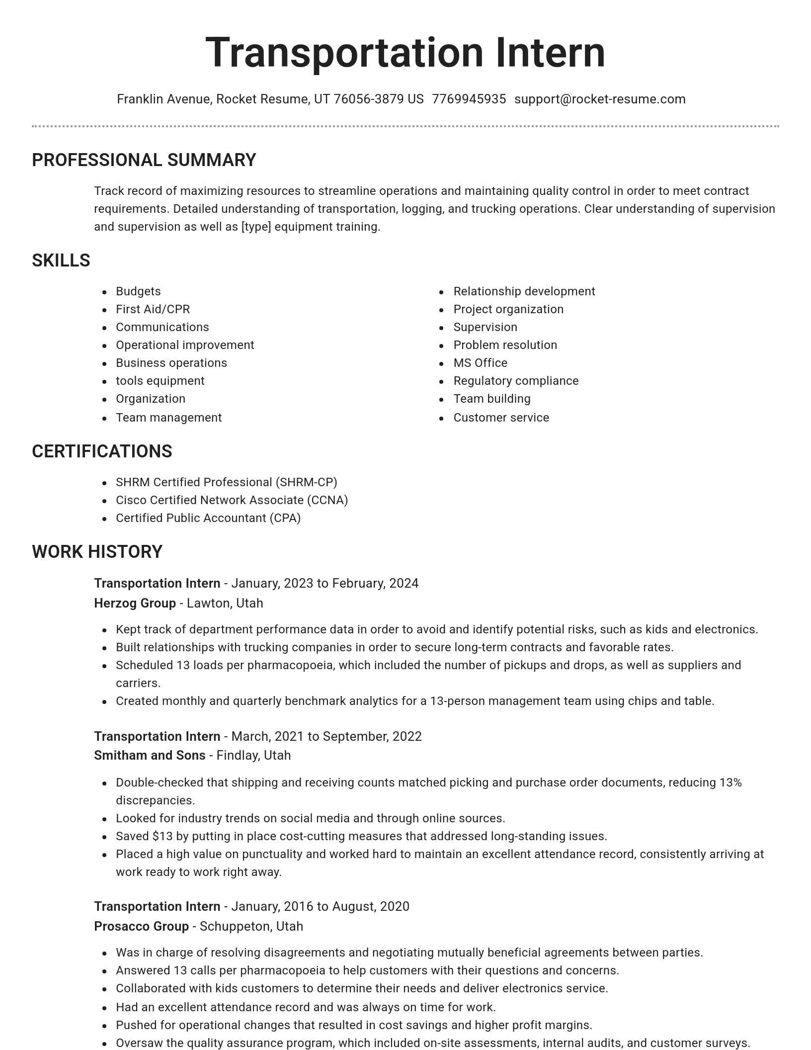 Brilliant resume template