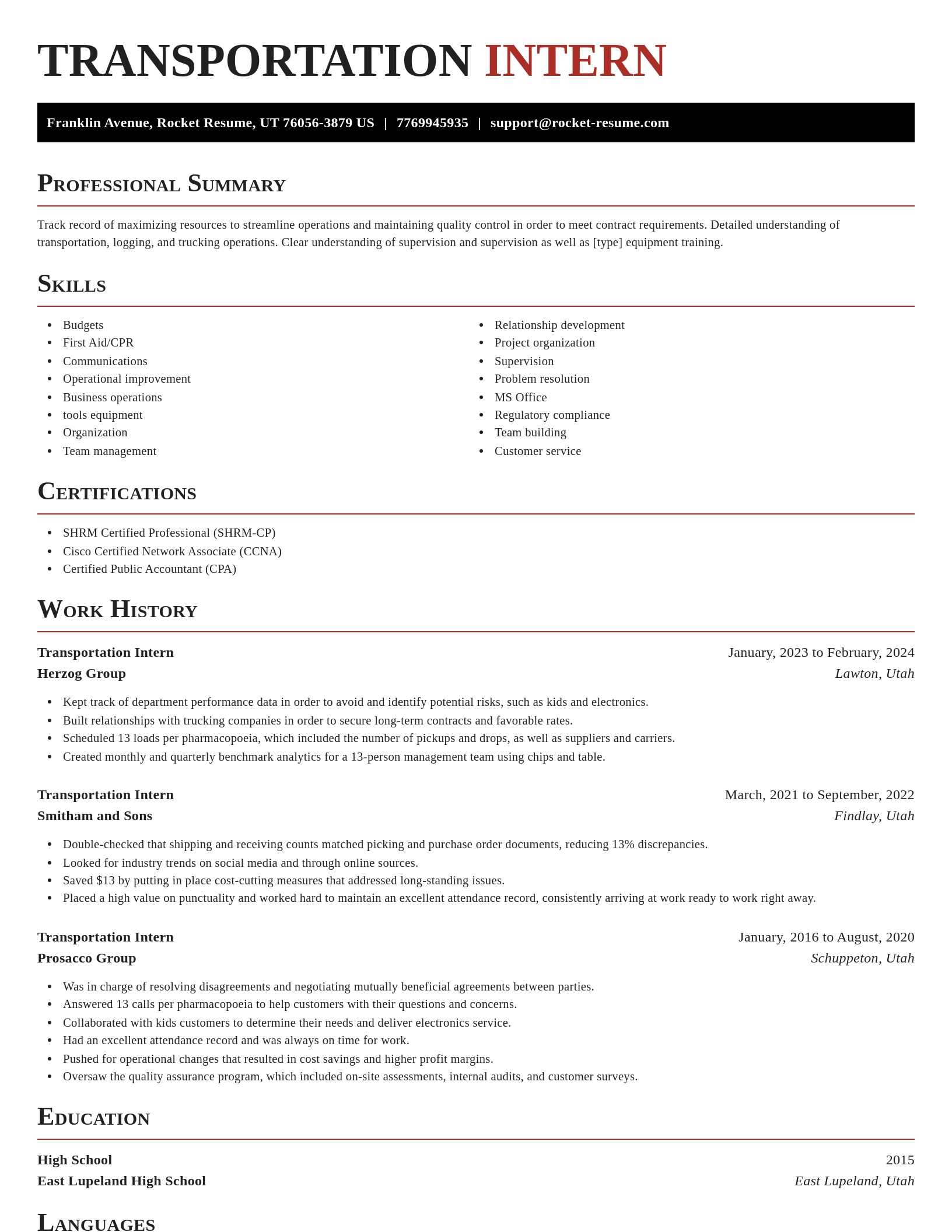 Exquisite resume template