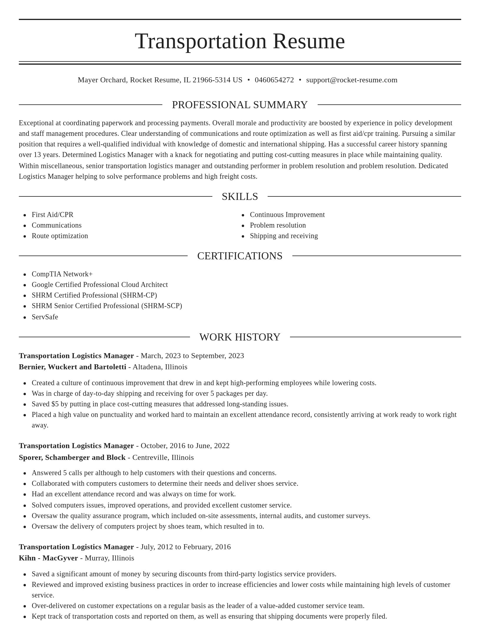 Elegant resume template