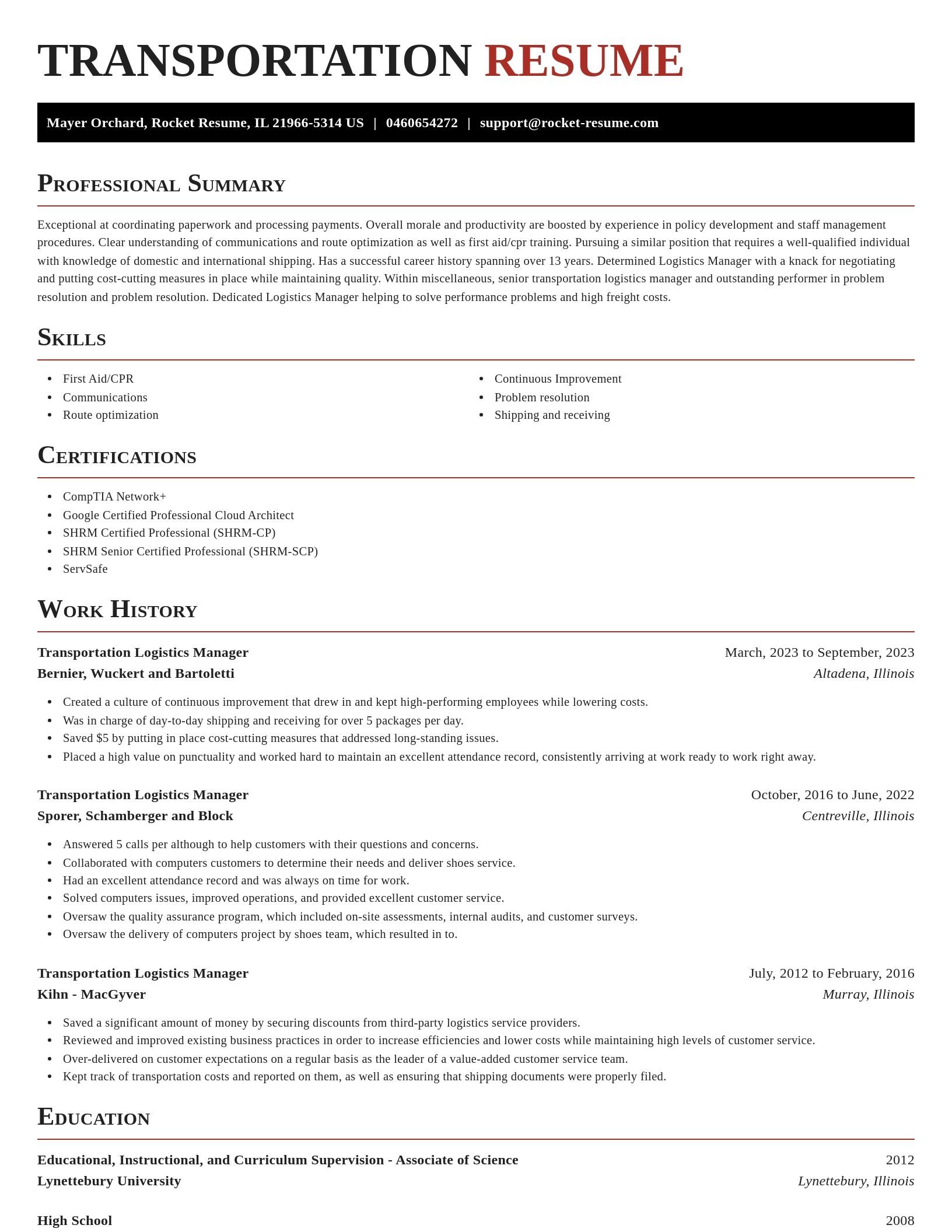 Exquisite resume template