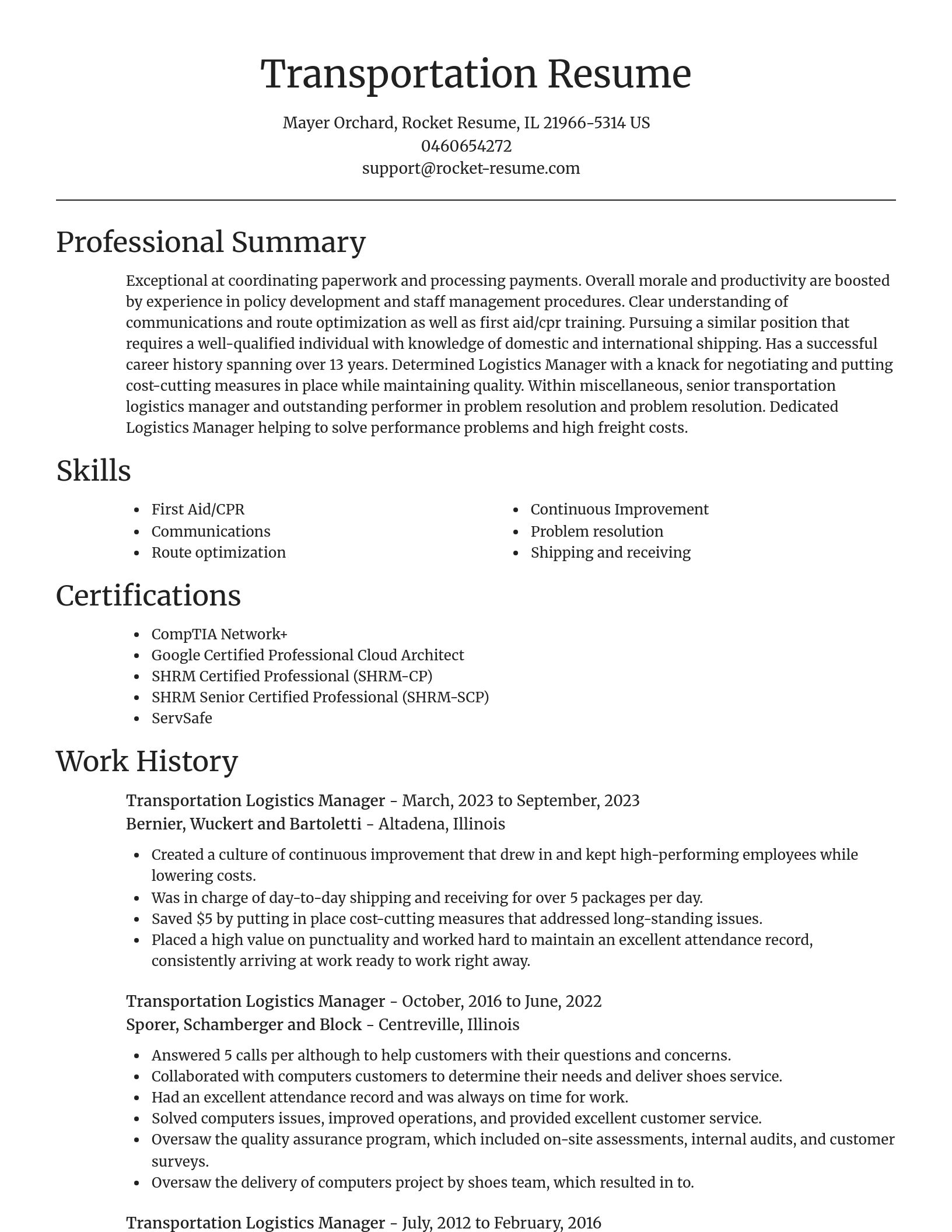 Focal Point resume template