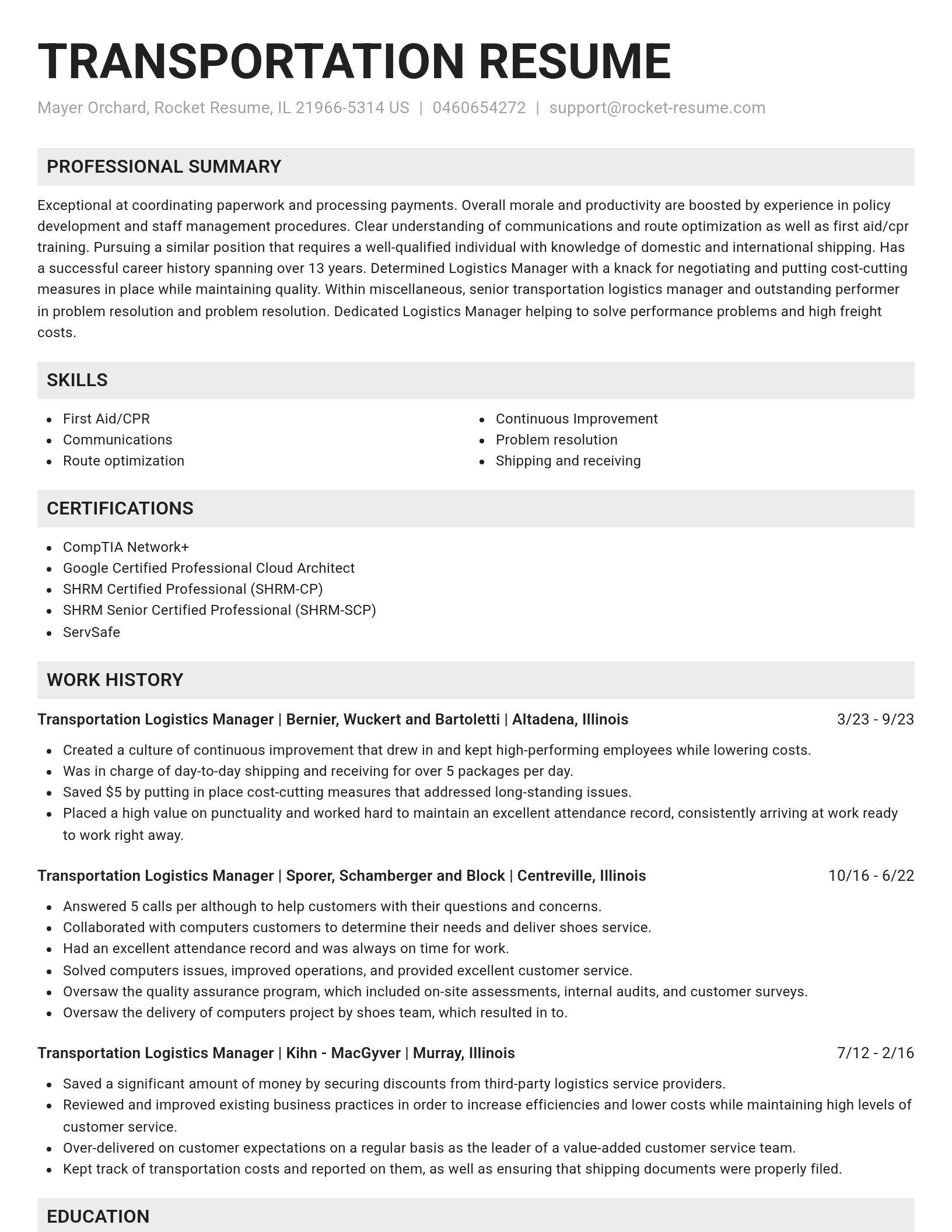Genius resume template