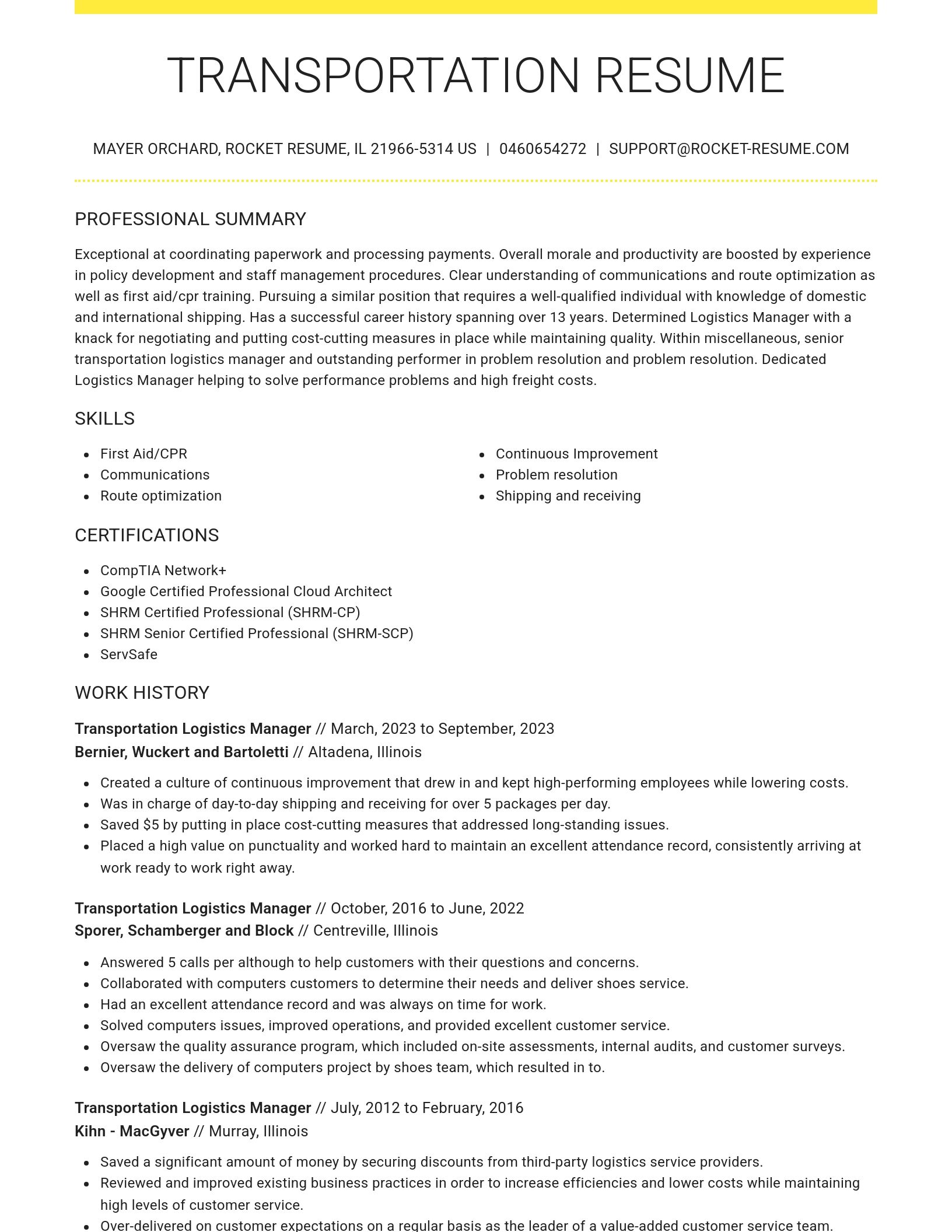 Grand resume template
