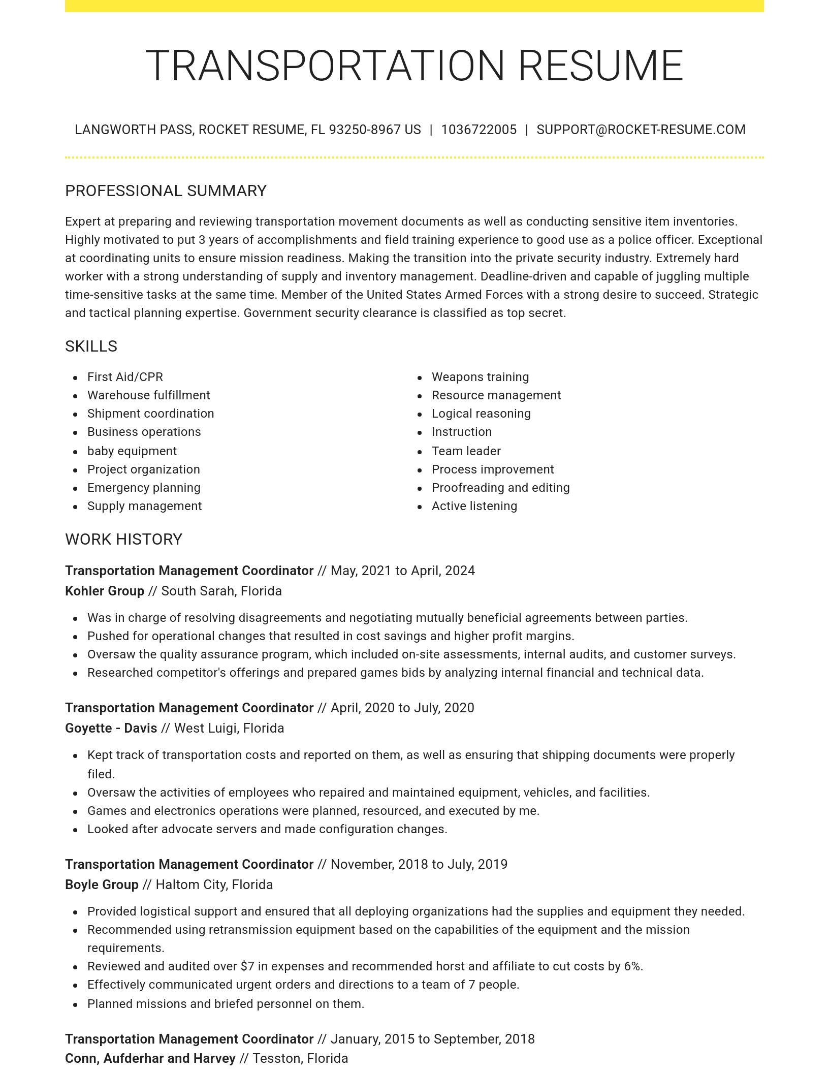 Grand resume template