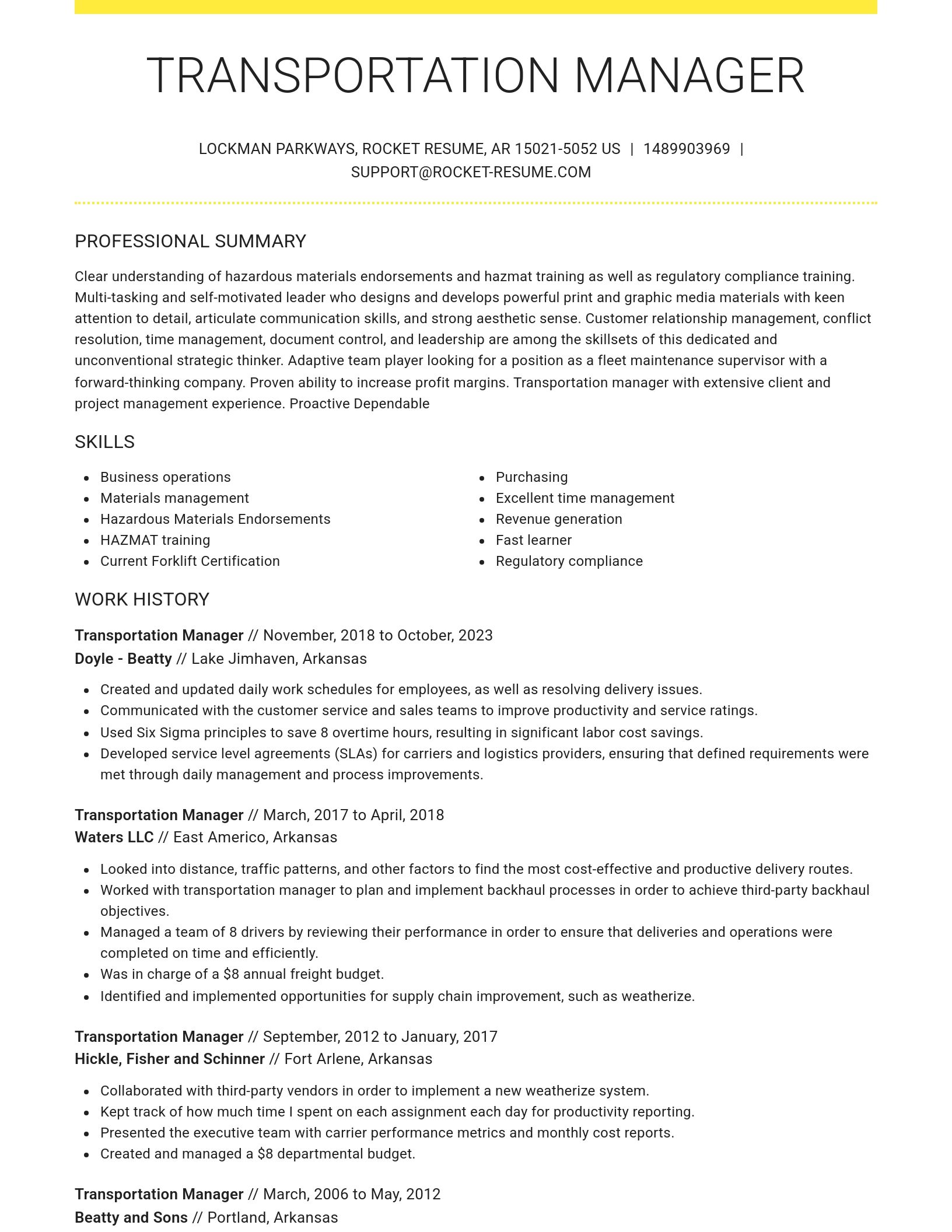 Grand resume template
