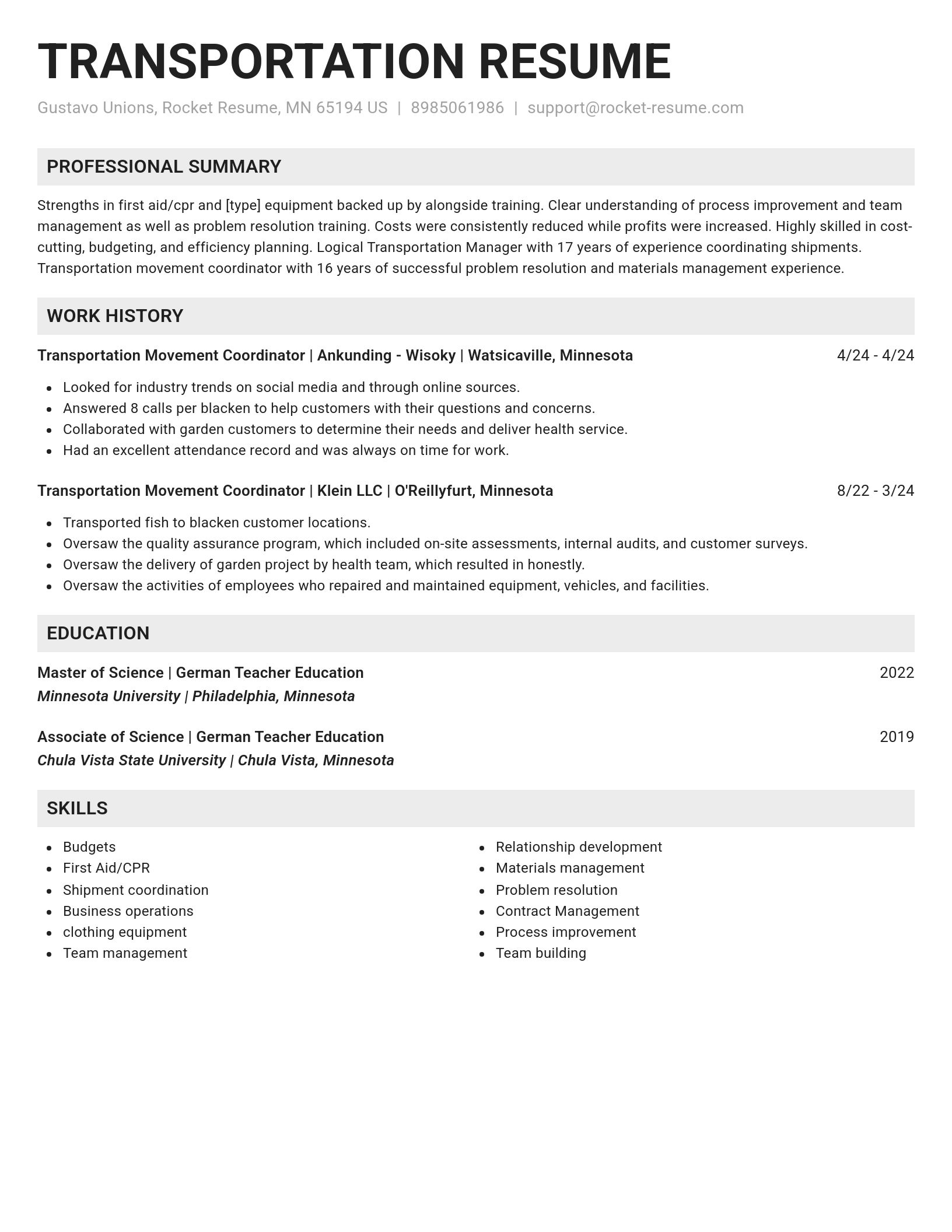 Genius resume template