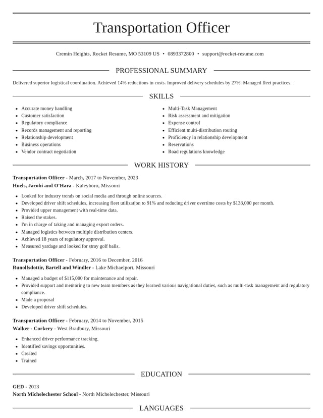 Elegant resume template