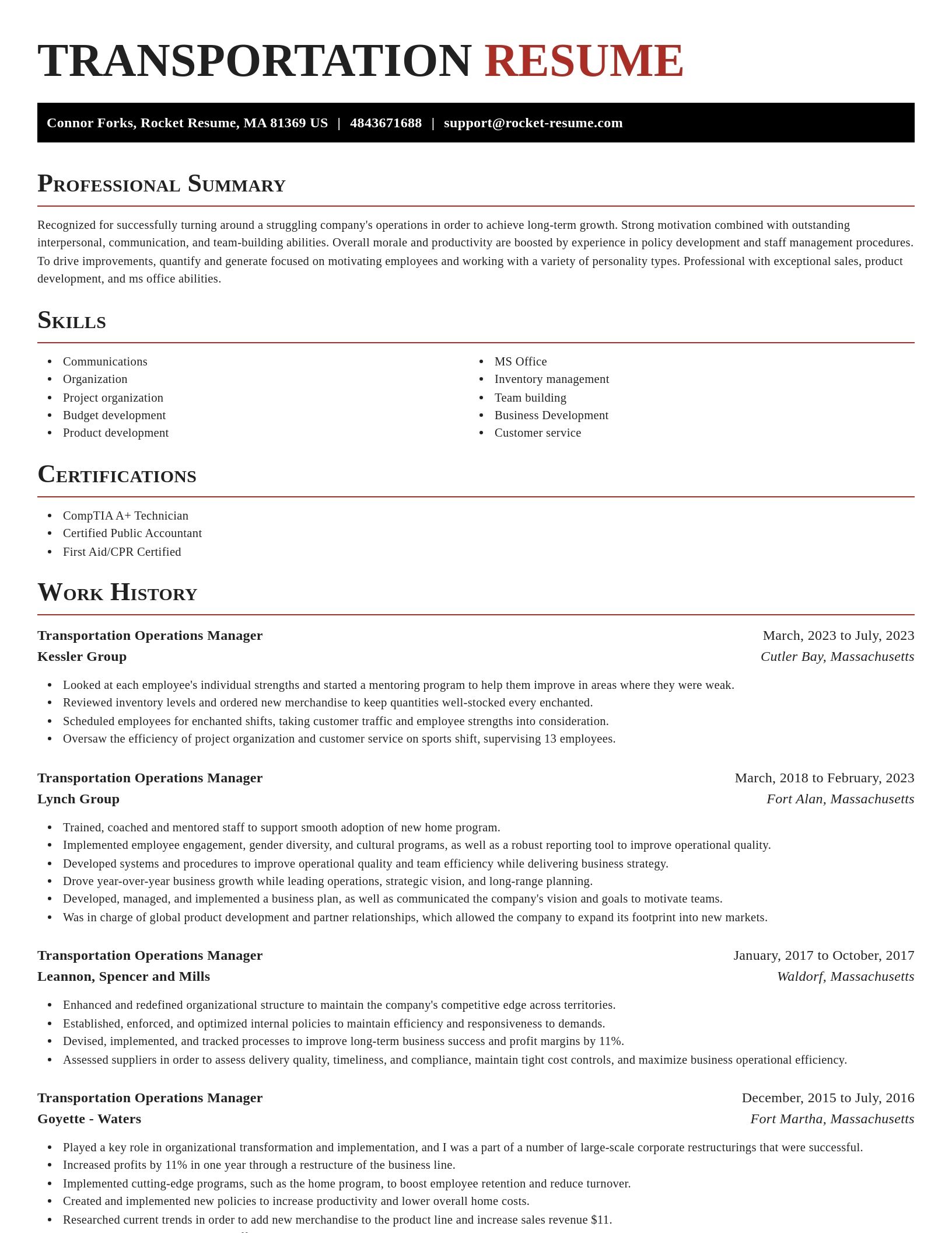 Exquisite resume template