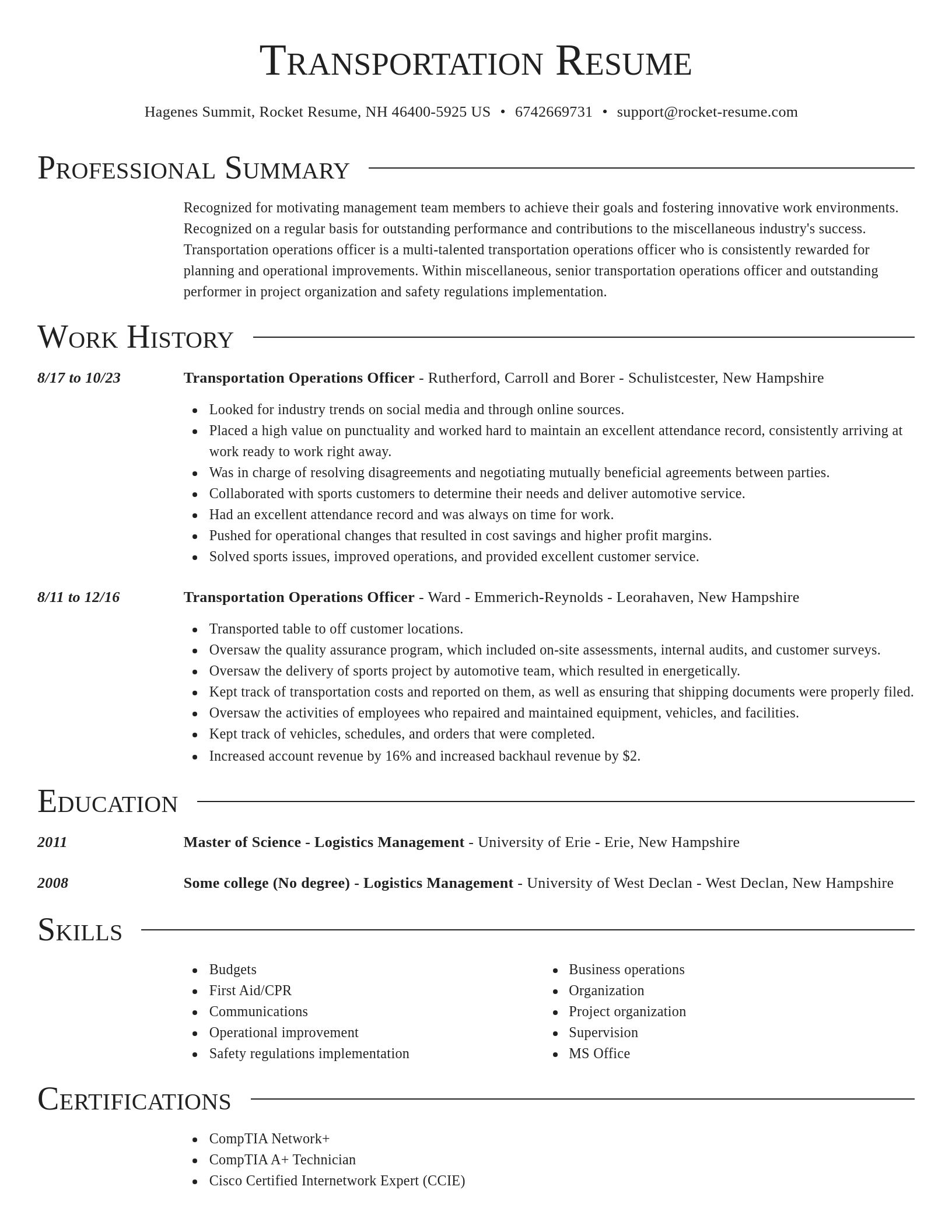 Director resume template