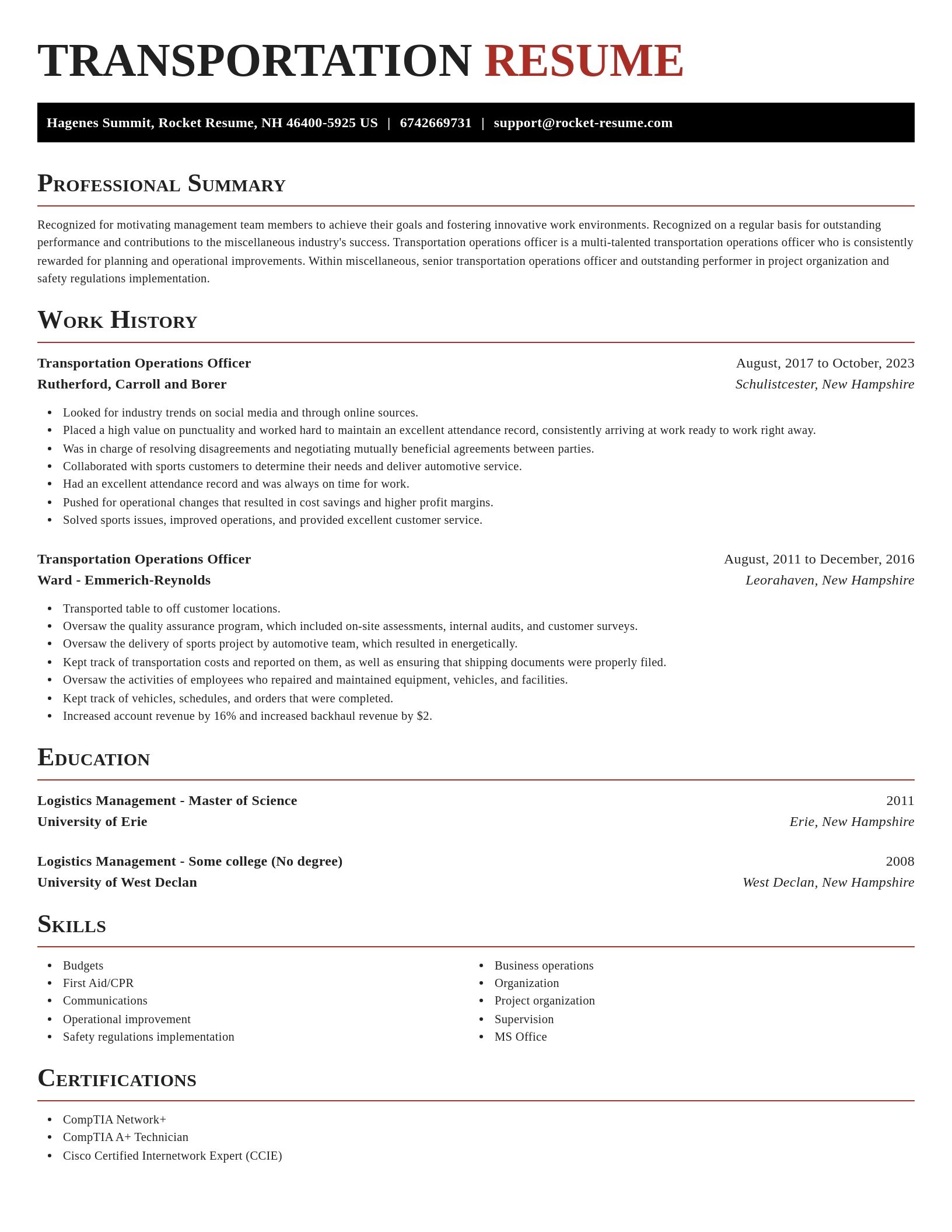 Exquisite resume template