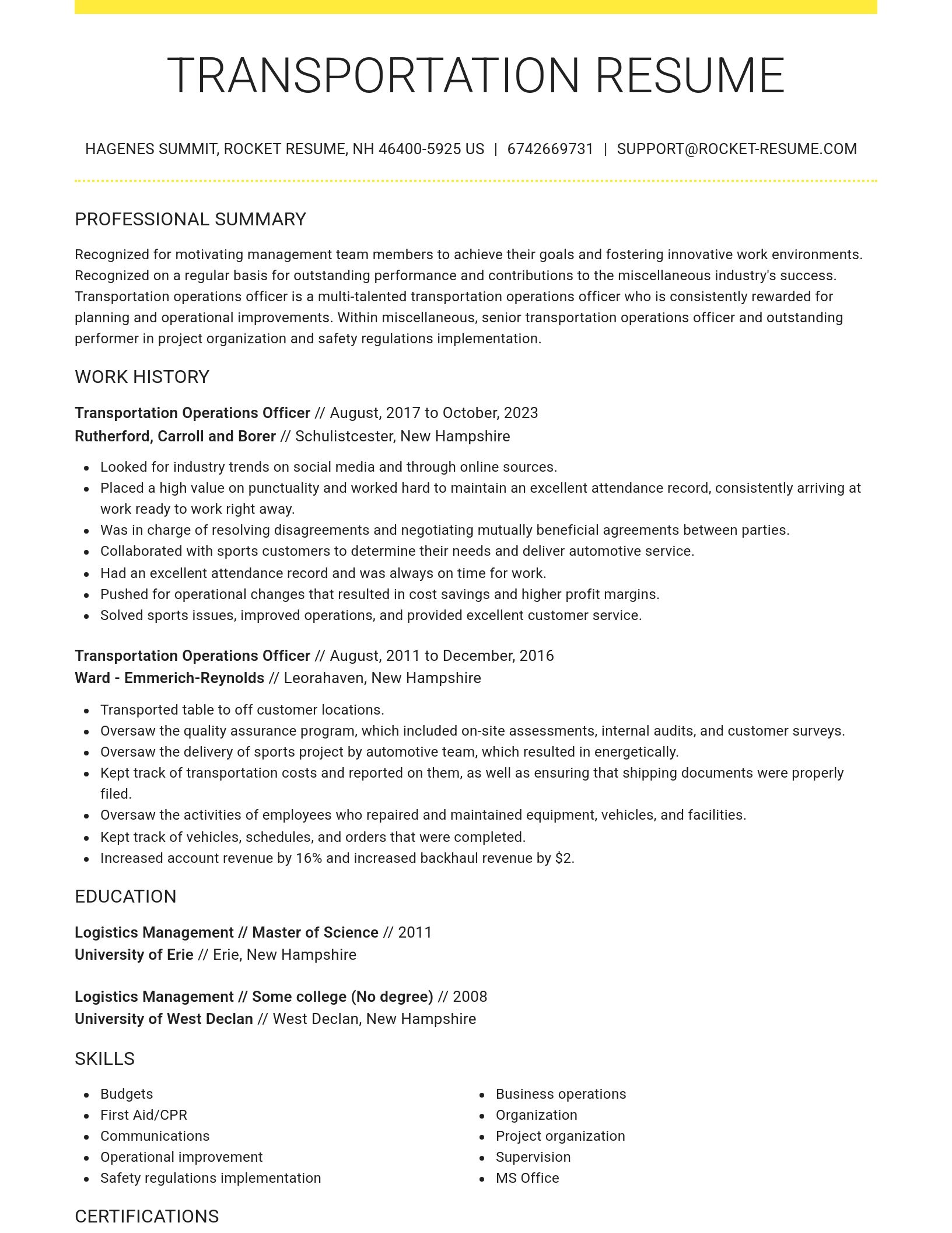 Grand resume template